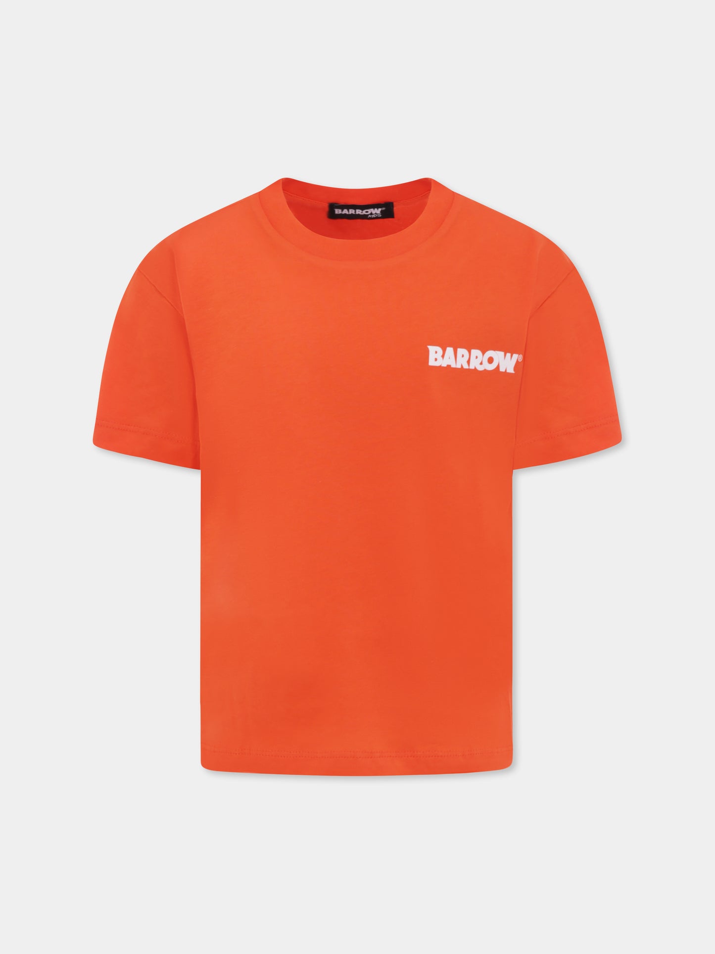 T-shirt orange pour enfants avec smiley