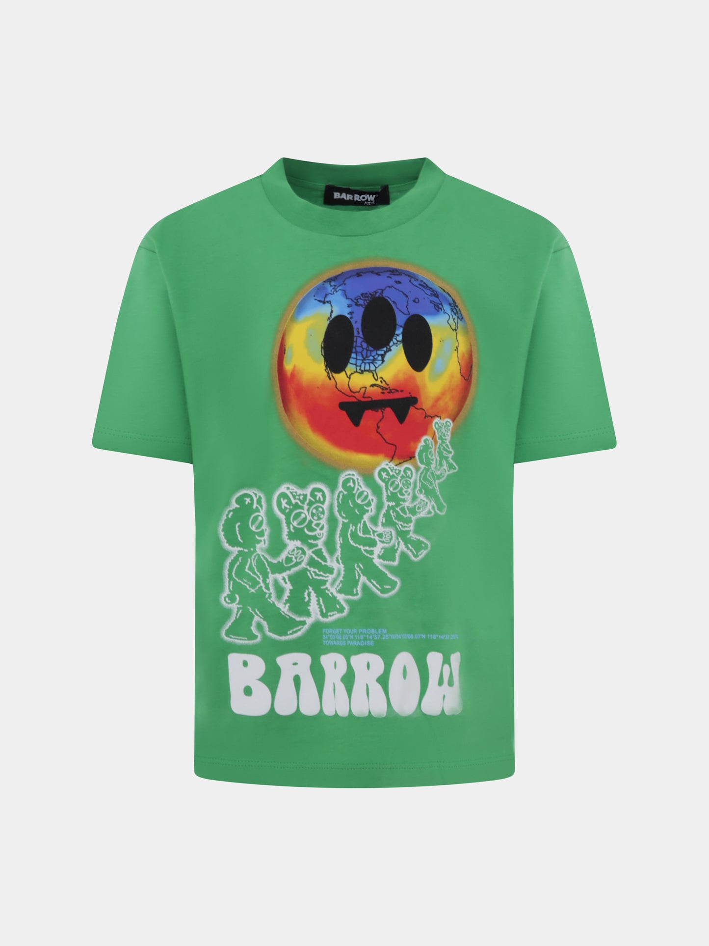 T-shirt vert pour enfants avec smiley