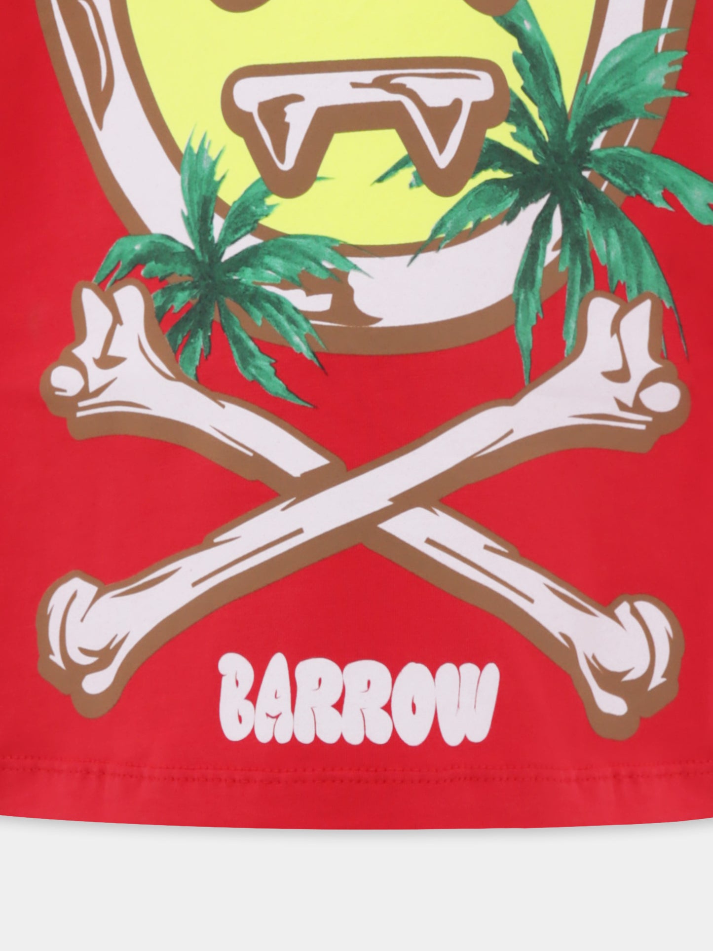 T-shirt rouge pour enfants avec smiley