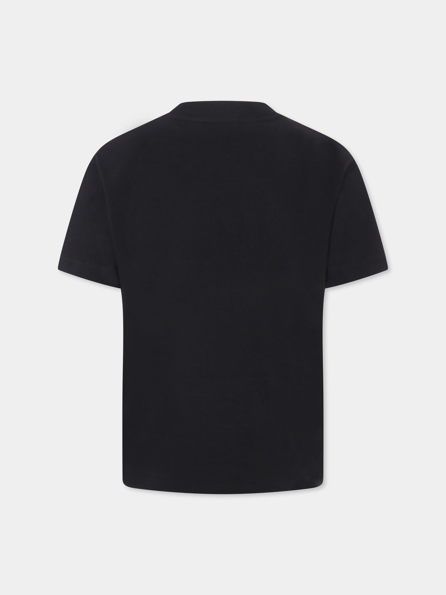 T-shirt noir pour enfants avec smiley