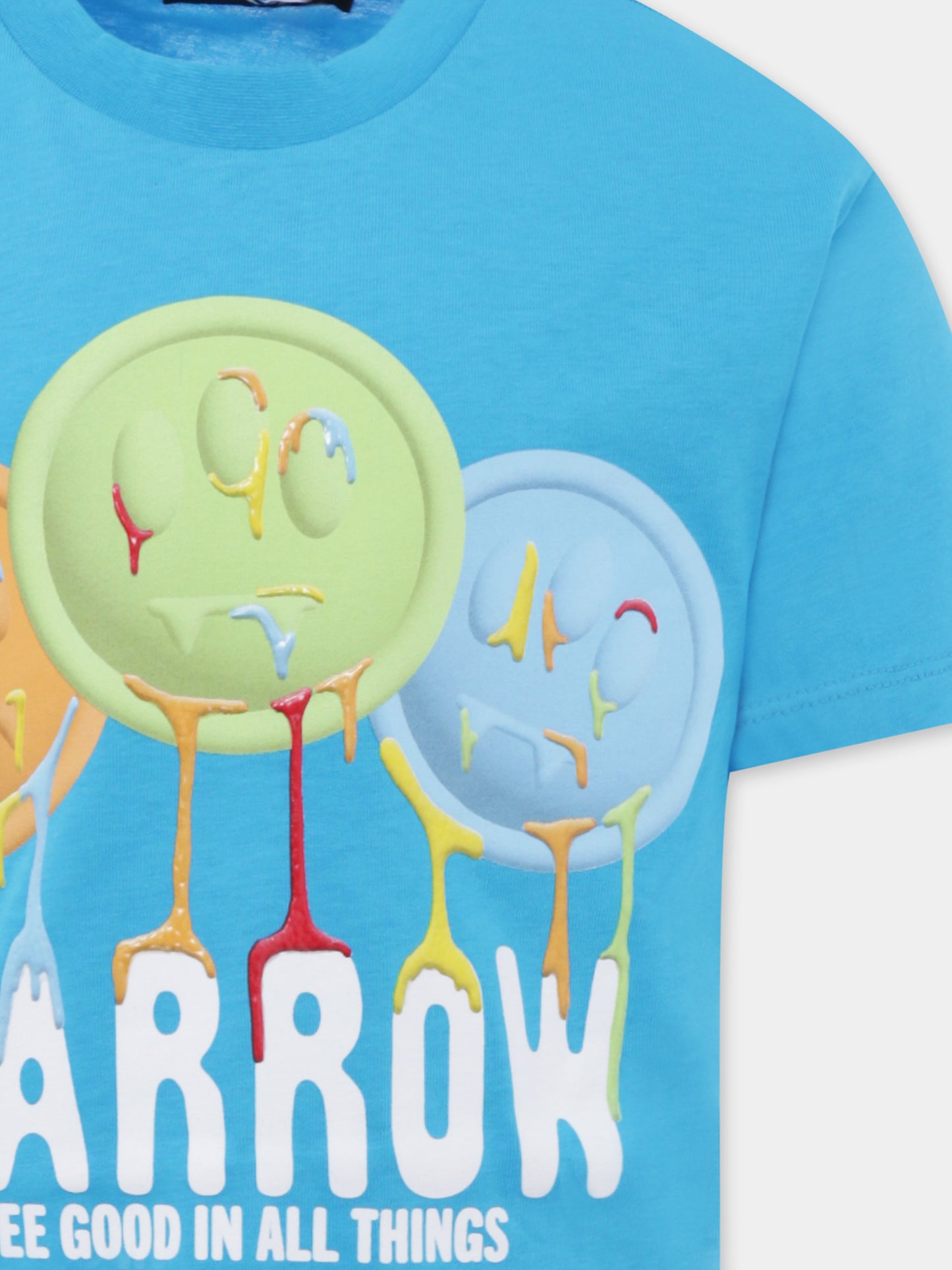 T-shirt bleu clair pour enfants avec smiley