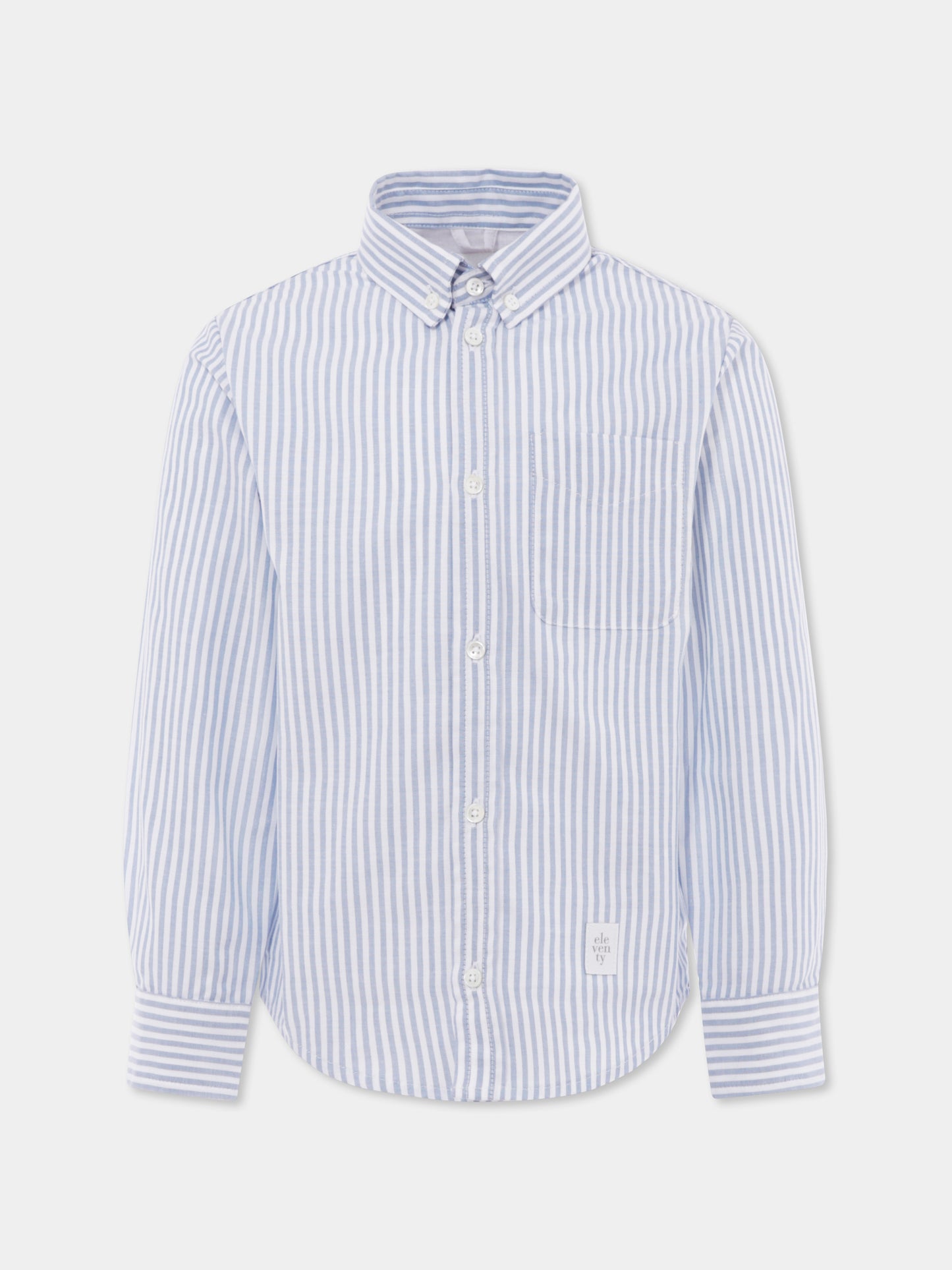 Chemise bleu clair pour garçon avec logo