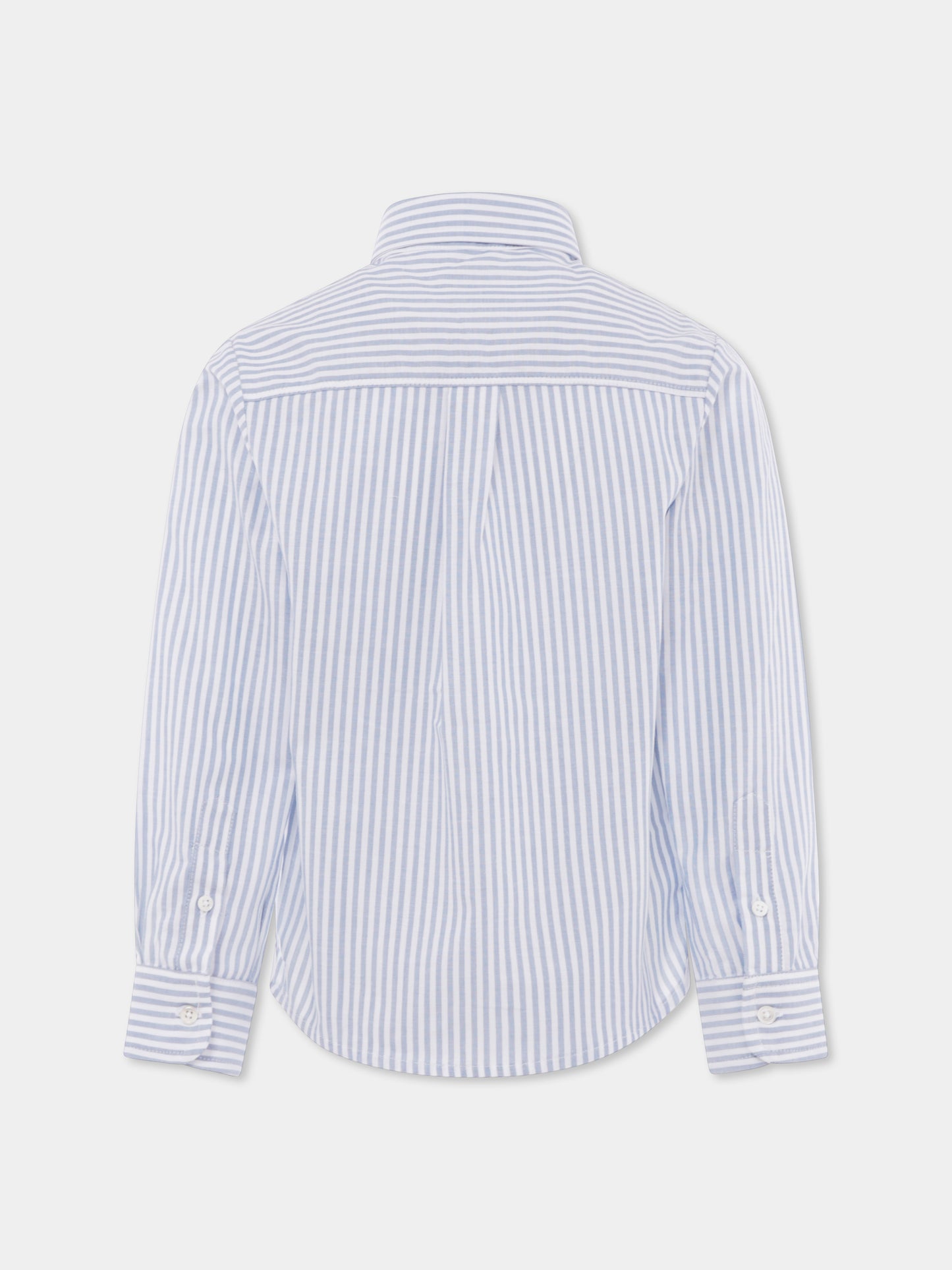 Chemise bleu clair pour garçon avec logo