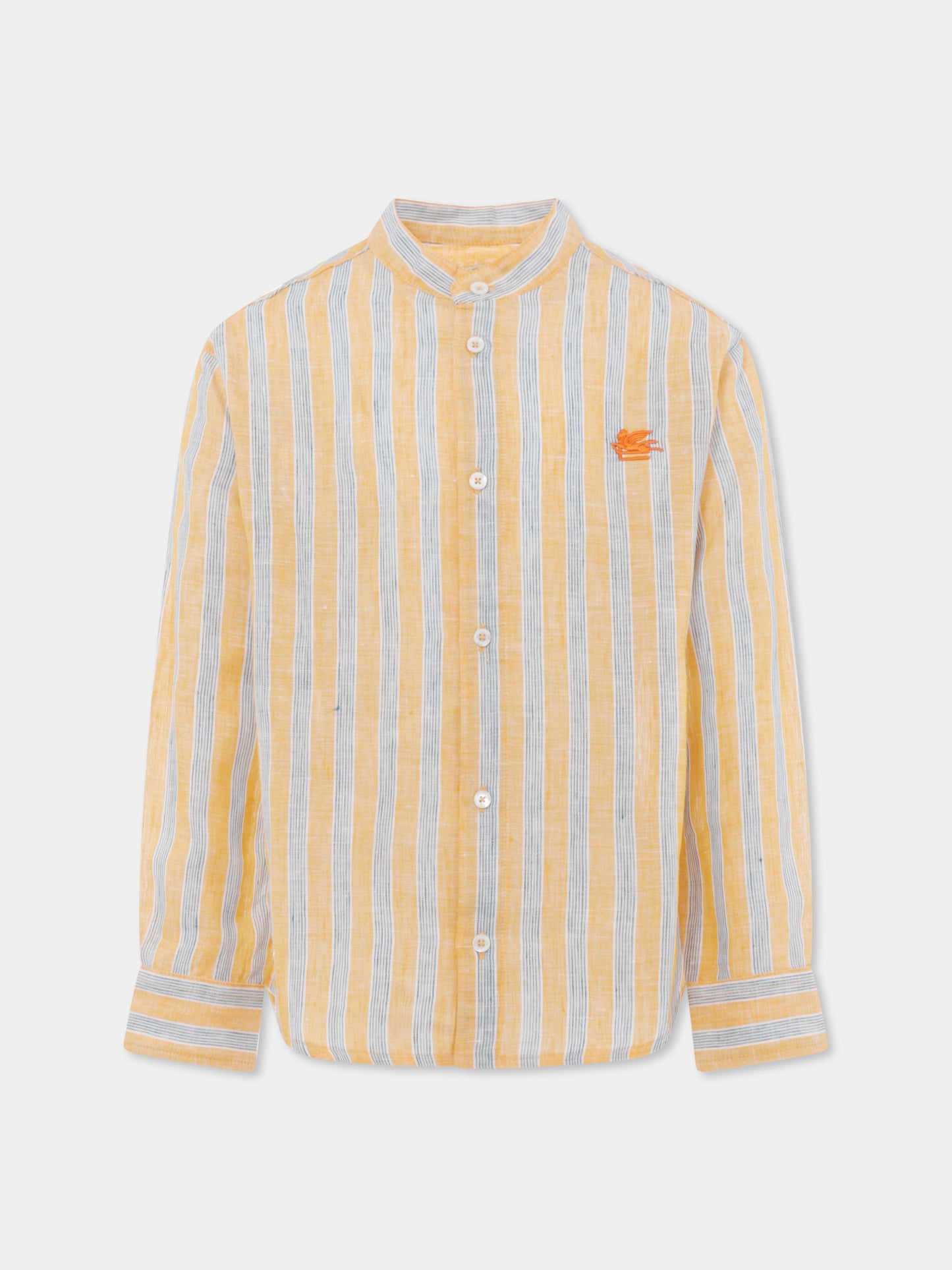 Chemise orange pour garçon avec Pégase