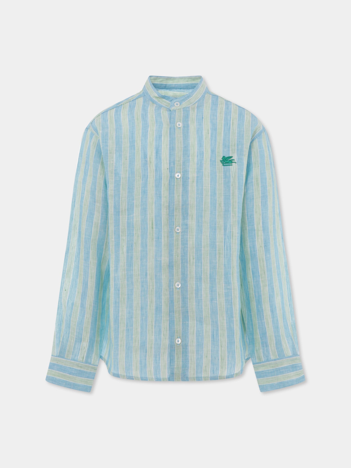 Camicia verde per bambino con Pegaso,Etro,GW5P40 Z2877 60IVE