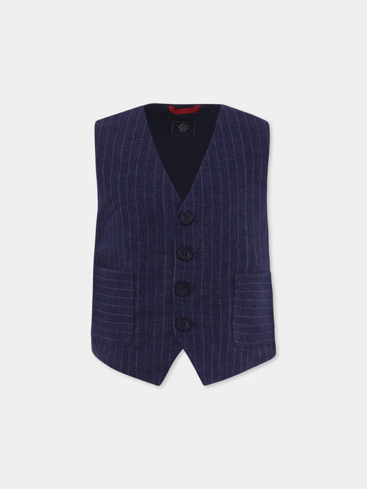 Panciotto blu per bambino,Fay Kids,FW2Q12 I0272 667AV