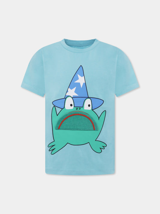 T-shirt multicolore pour garçon avec grenouille