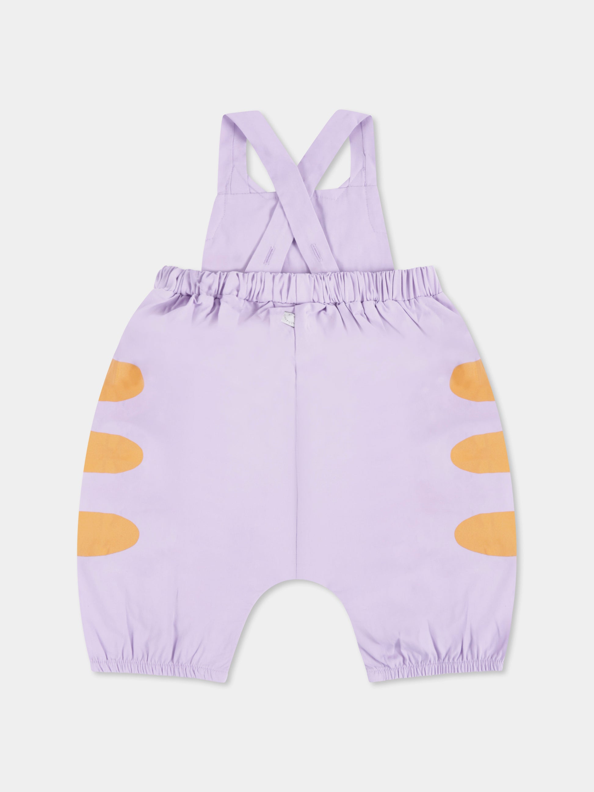 Salopette lilla per neonata con gatto,Stella Mccartney Kids,TWA042 Z0159 572
