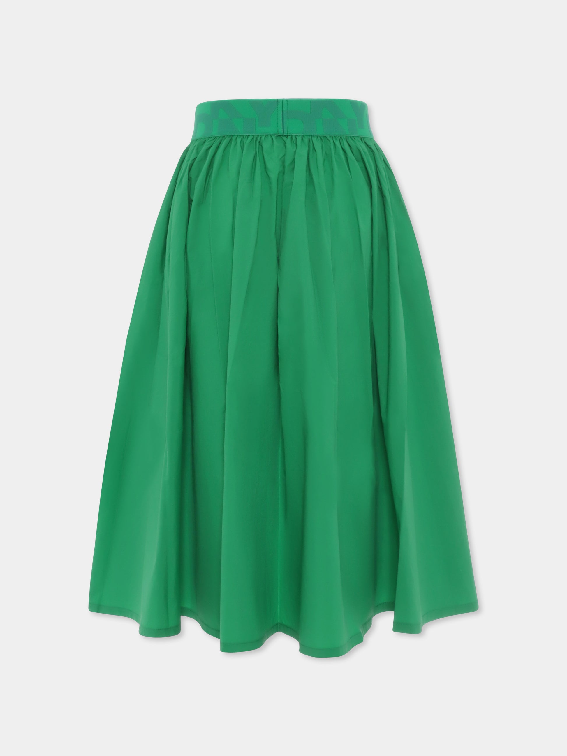 Gonna verde per bambina con logo,Dkny,D62267 709