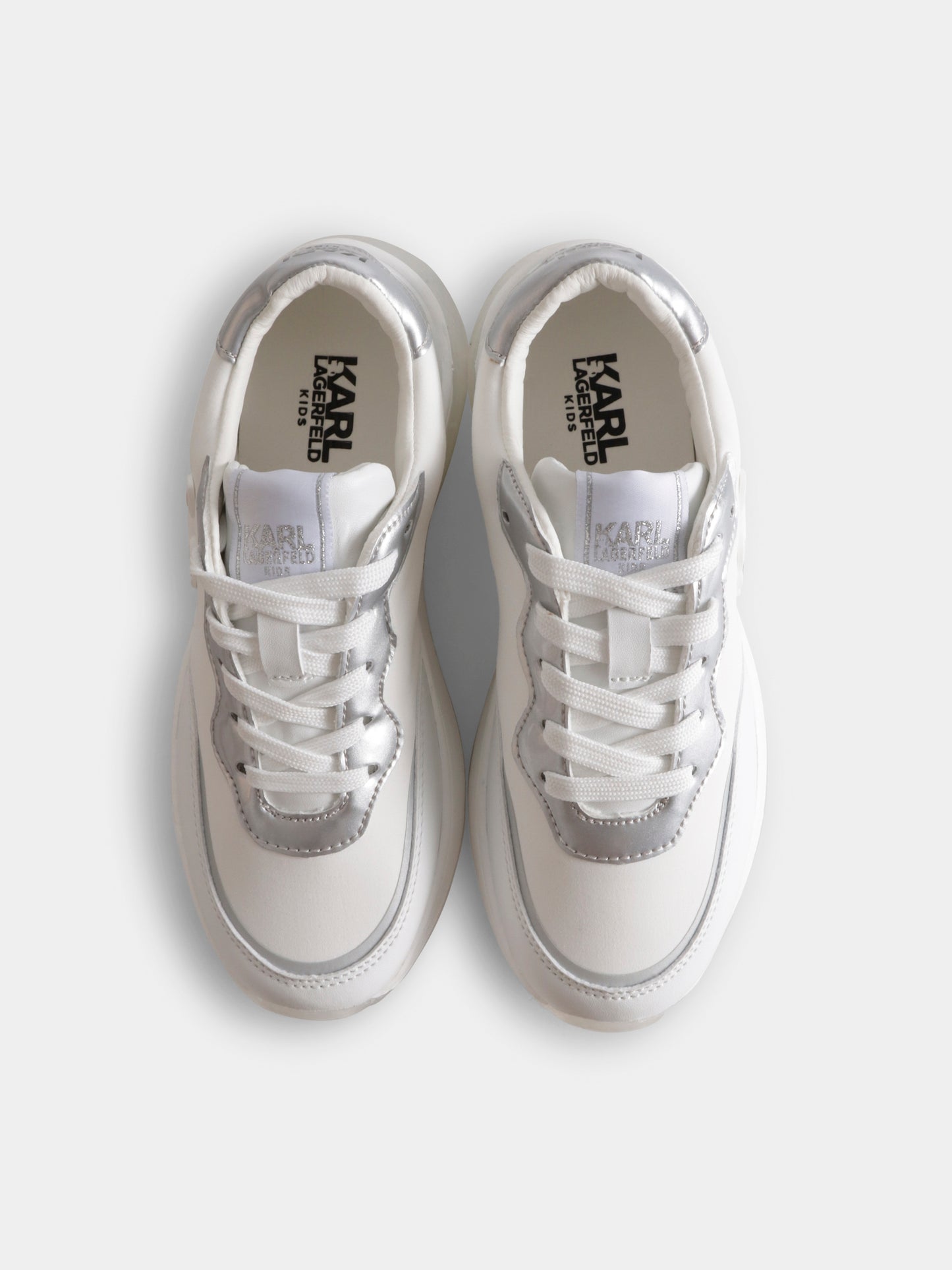 Sneakers bianche per bambina con Choupette,Karl Lagerfeld Kids,Z30373 10P