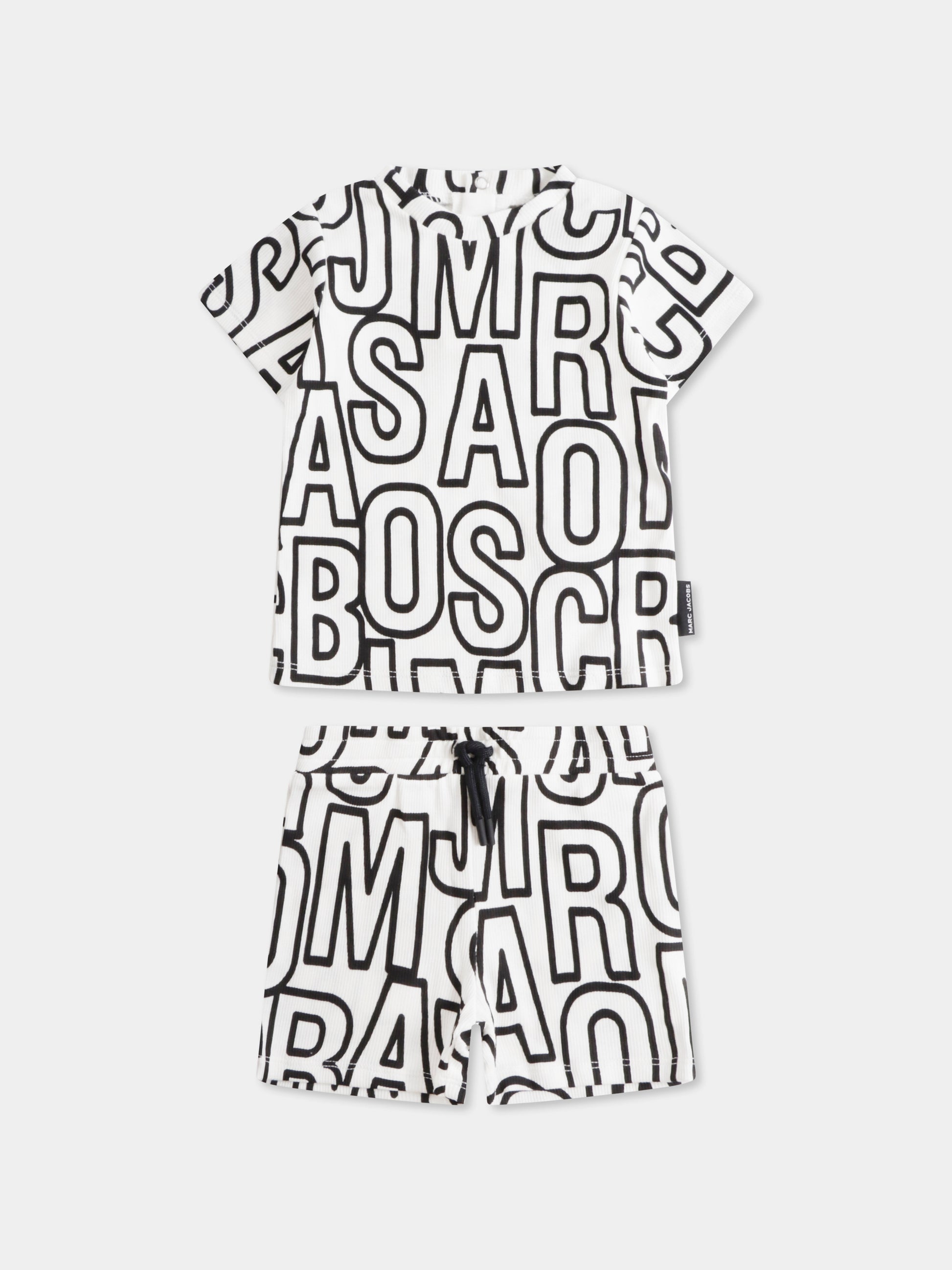 Completo avorio per neonati con logo all over,Marc Jacobs,W60511 126