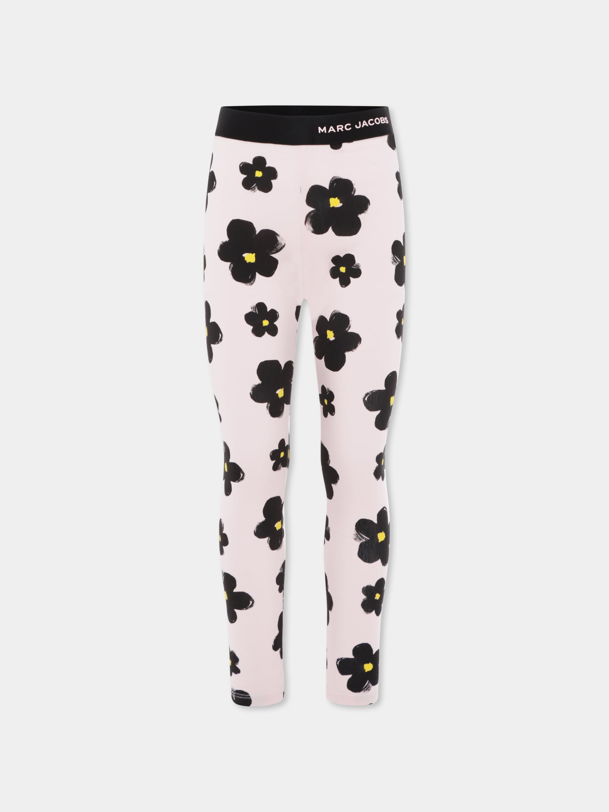 Leggings rosa per bambina con fiori all over,Marc Jacobs,W60467 475