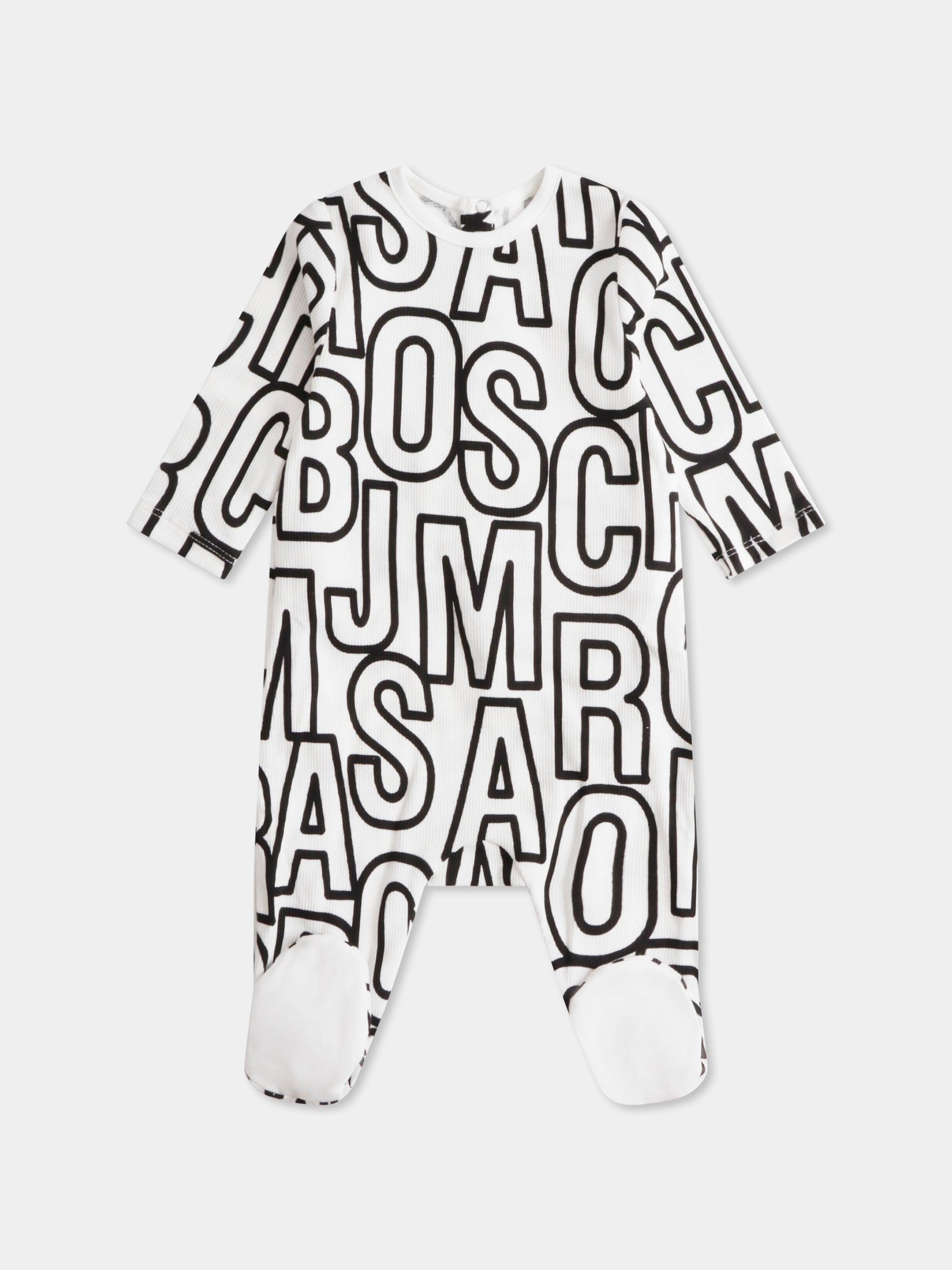 Set tutina avorio per neonati con logo all over,Marc Jacobs,W60554 126