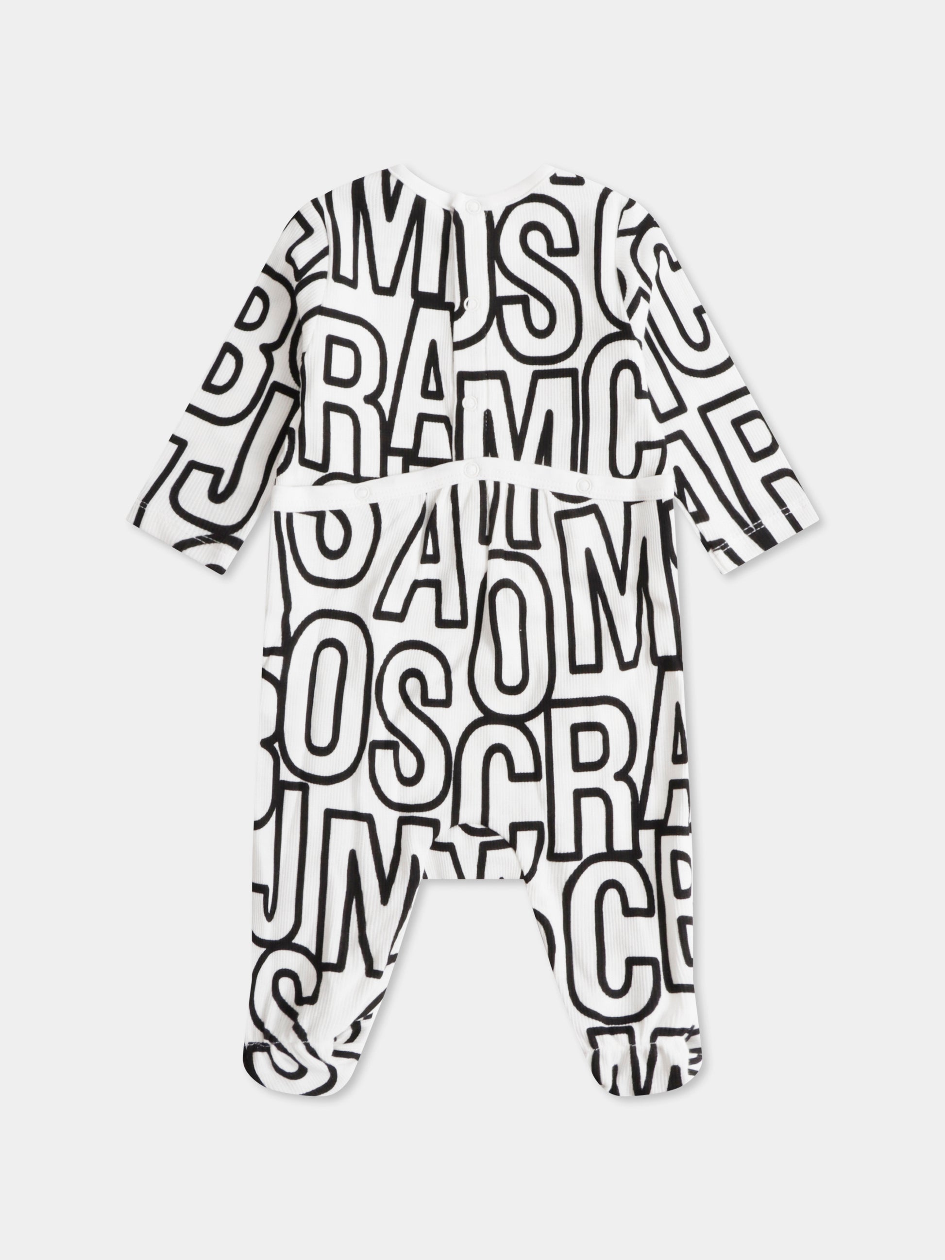 Set tutina avorio per neonati con logo all over,Marc Jacobs,W60554 126