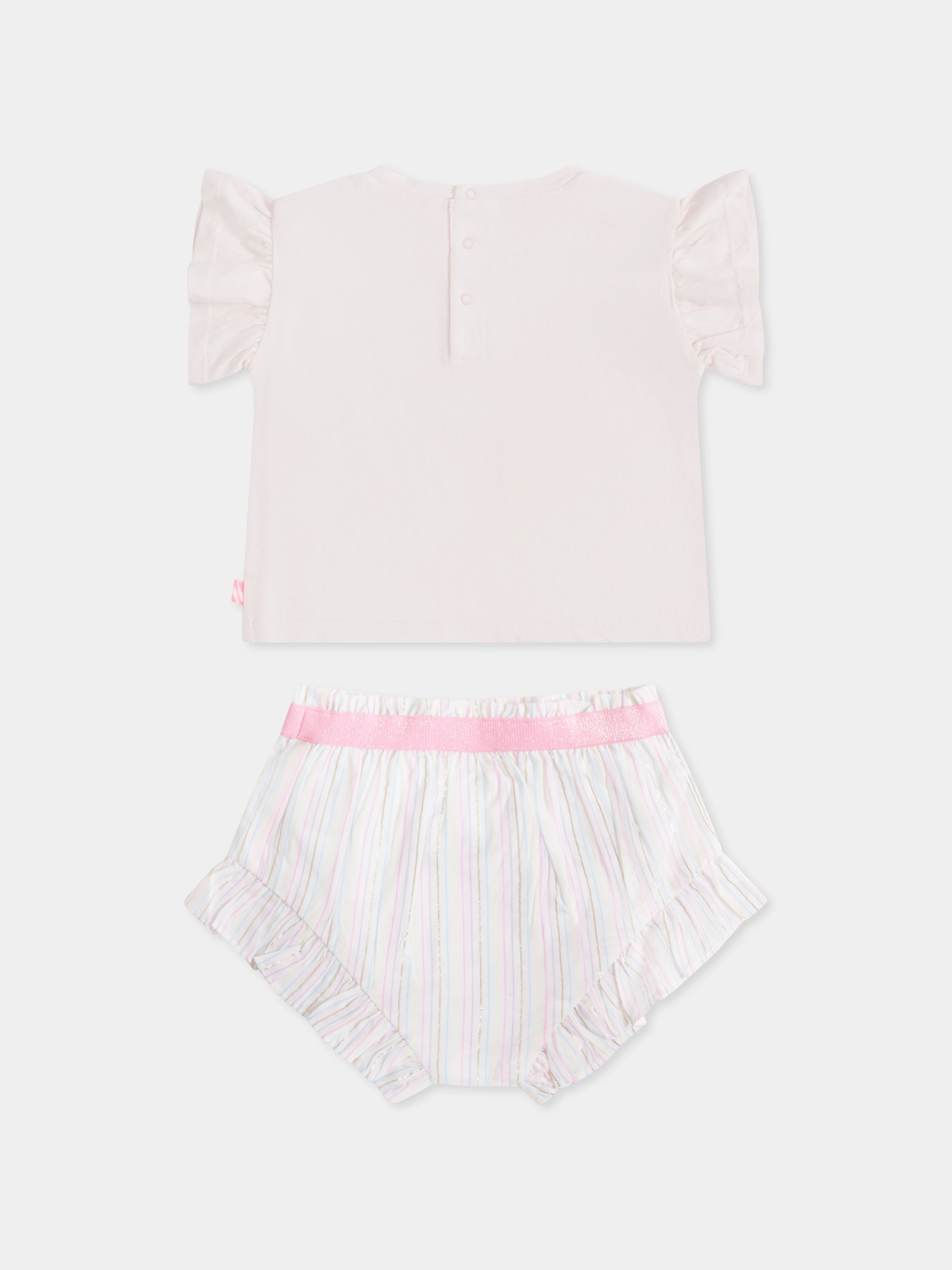 Completo rosa per neonata con arcobaleno,Billieblush,U21009 N34