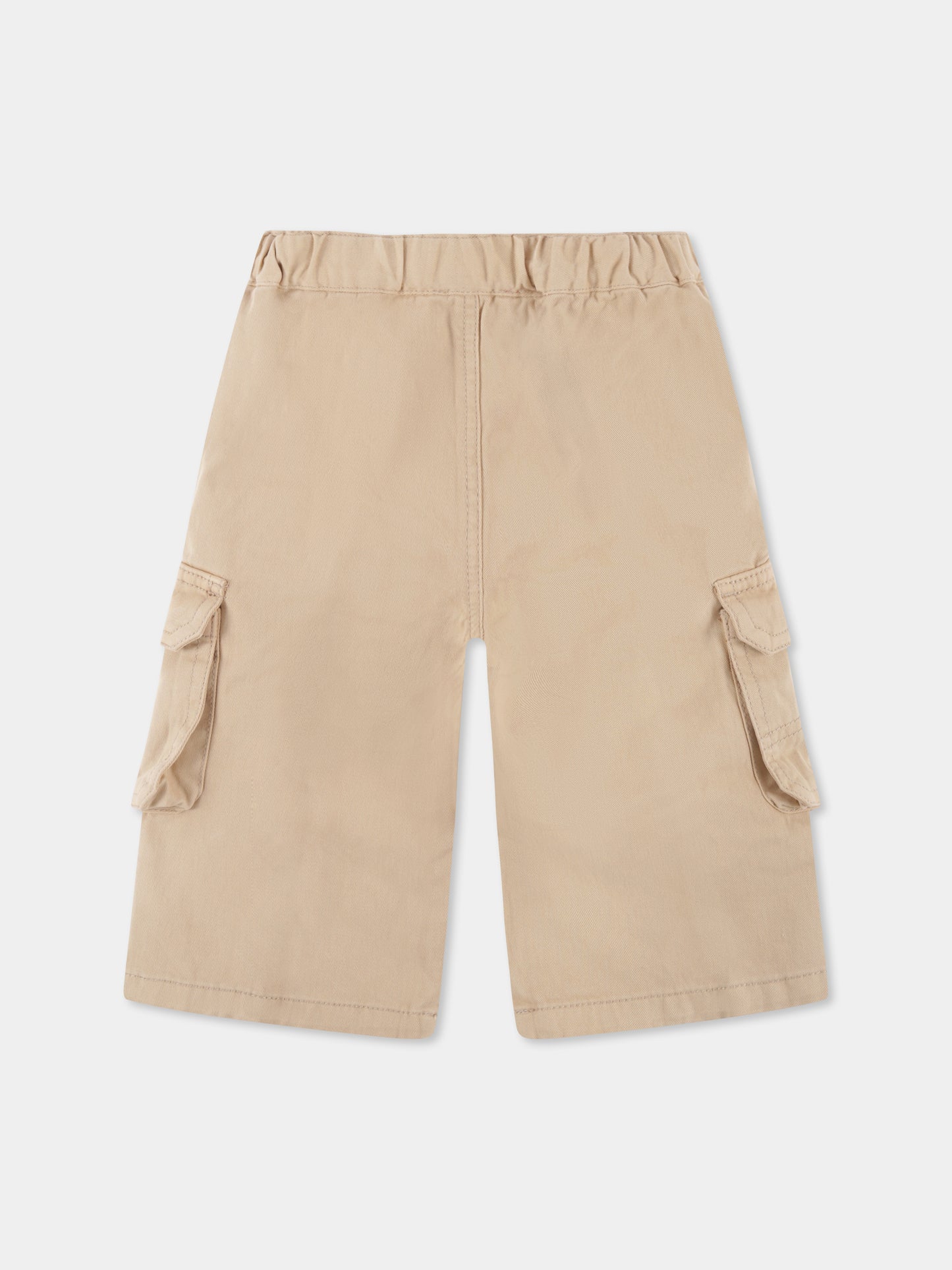 Pantaloni beige per neonata con logo,Diesel,K00603 KXBJ1 K744