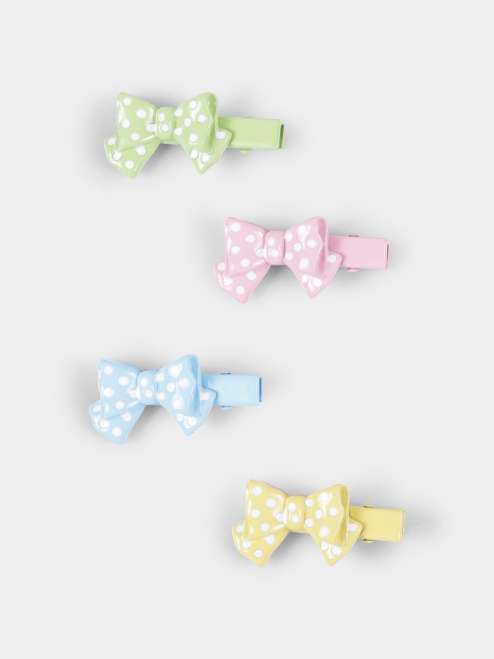 Set fermagli multicolor per bambina con fiocco,Monnalisa,39E012 5791 0084