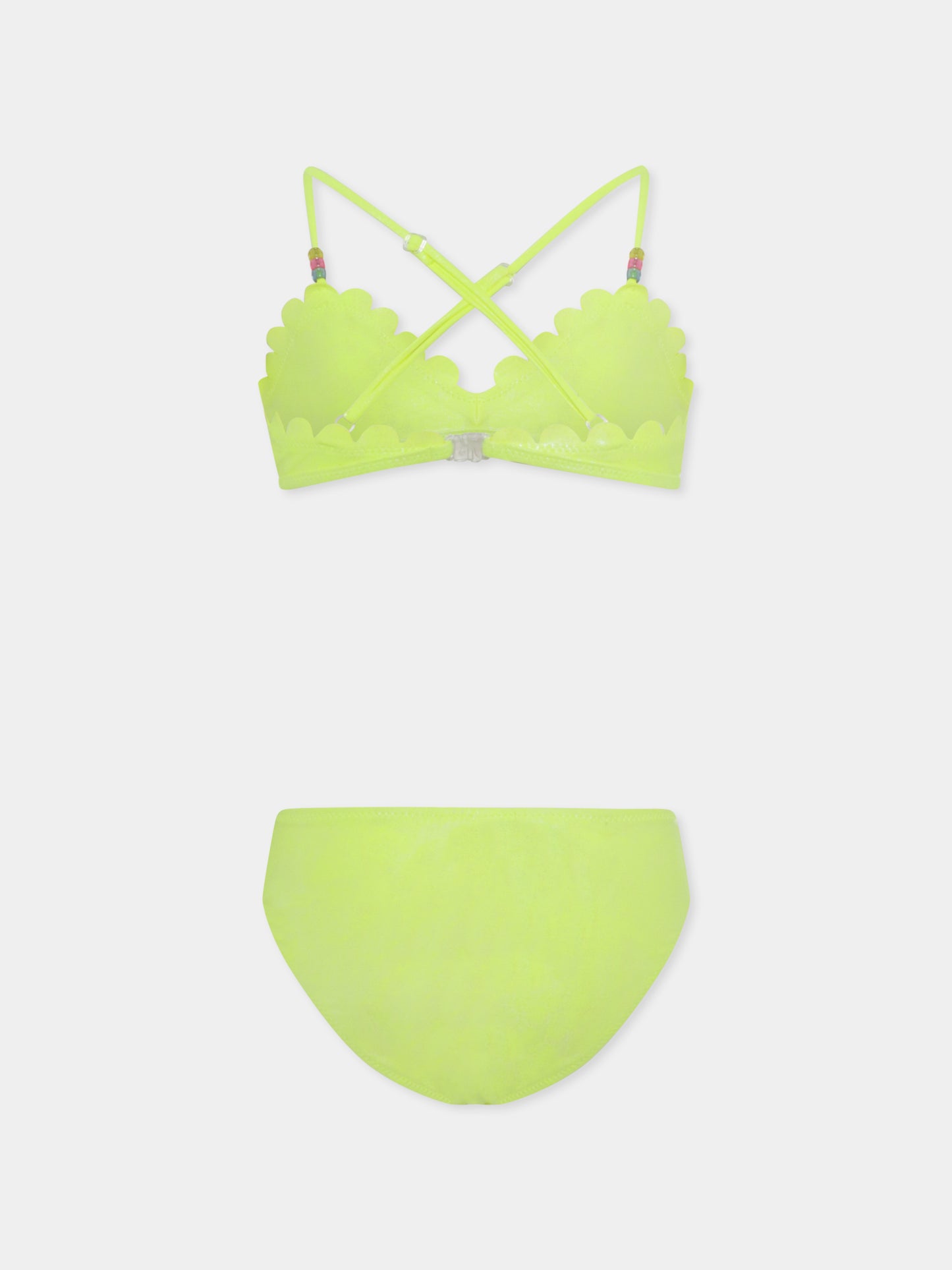 Bikini giallo per bambina con perline,Billieblush,U20004 599