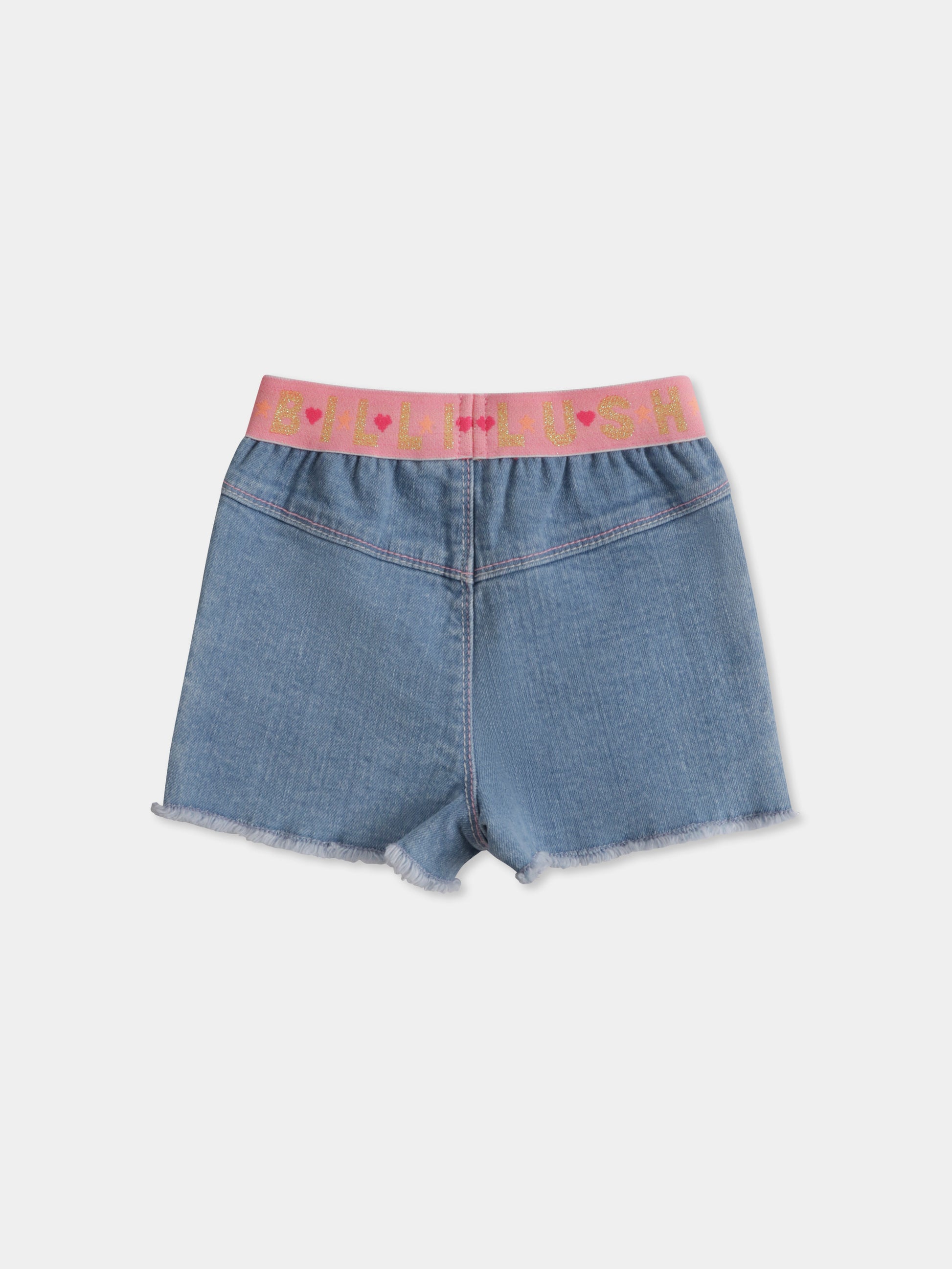 Shorts denim per neonata con cuore,Billieblush,U20050 Z18