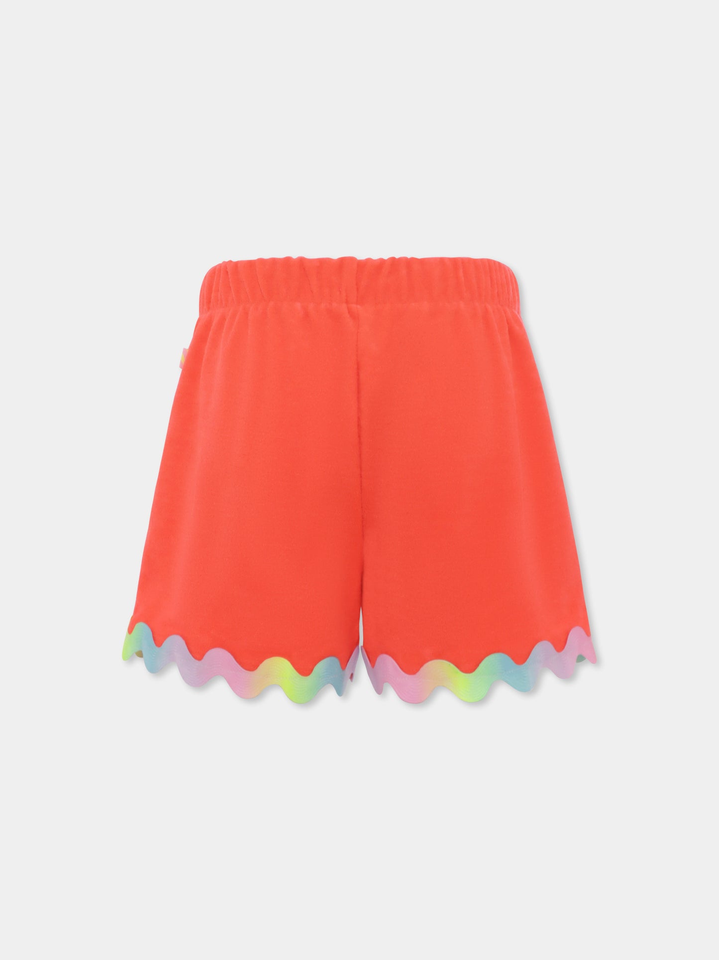 Shorts rossi per bambina con scritta,Billieblush,U20113 41D