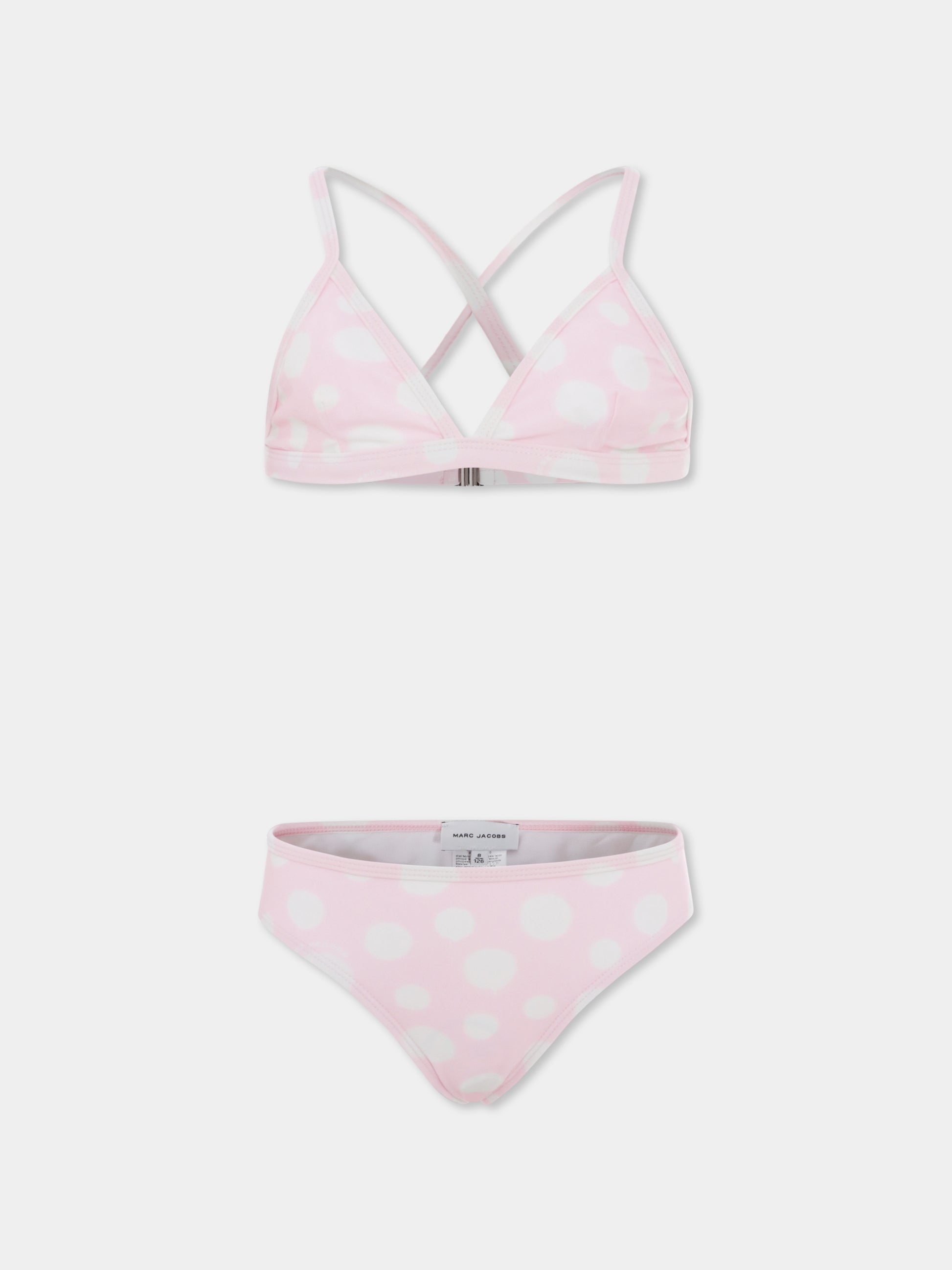 Bikini rosa per bambina con pois all over,Marc Jacobs,W60057 45T