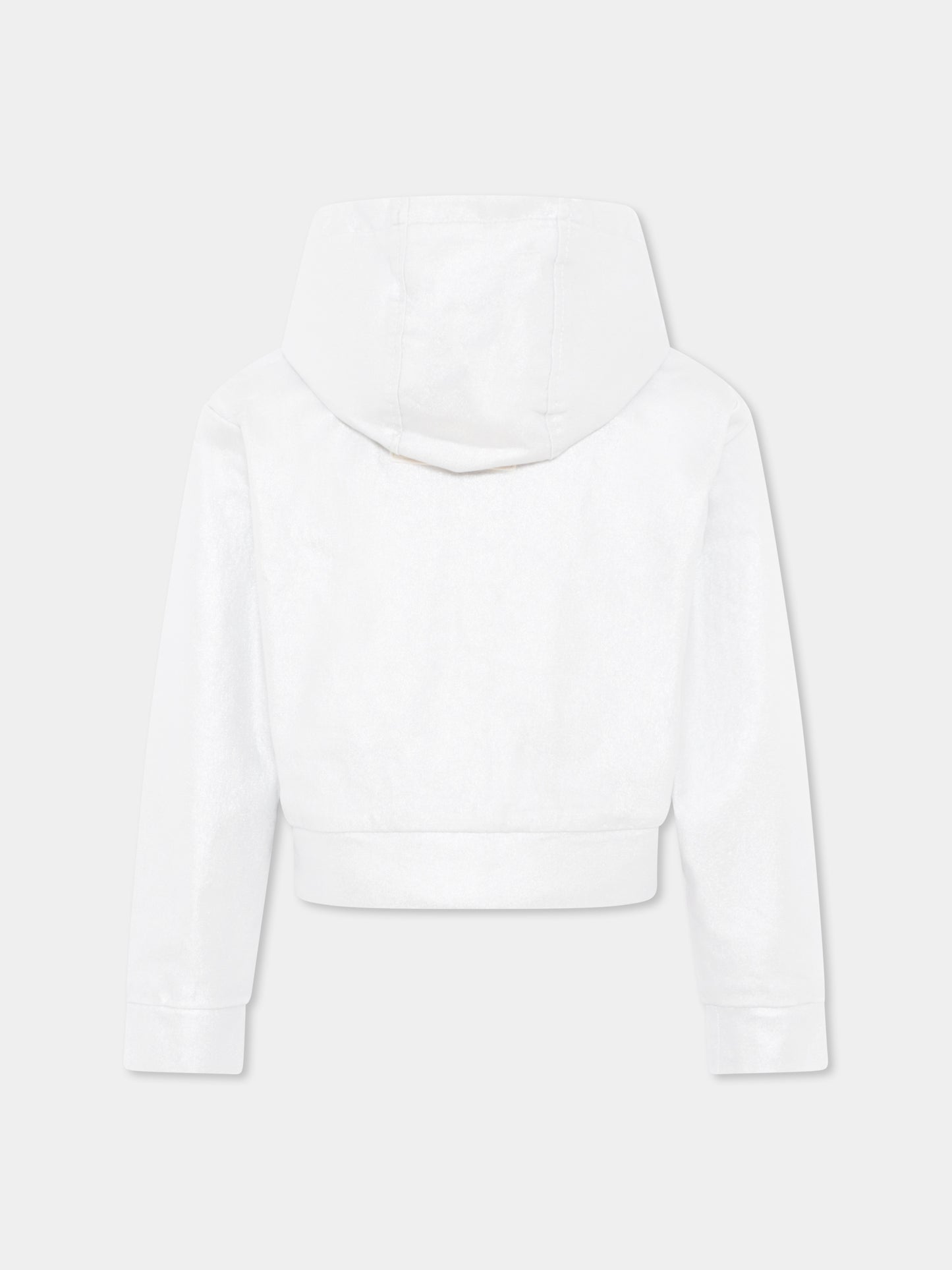 Felpa crop argento per bambina con logo,Marc Jacobs,W60221 016