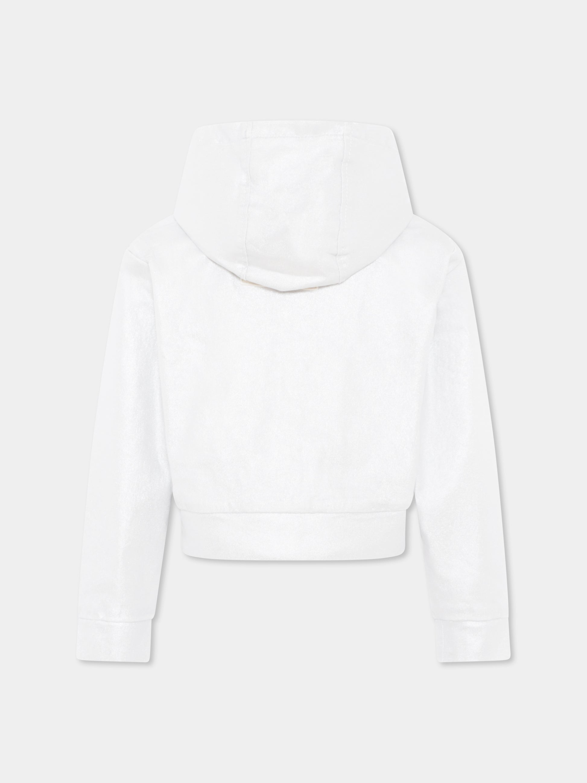 Felpa crop argento per bambina con logo,Marc Jacobs,W60221 016