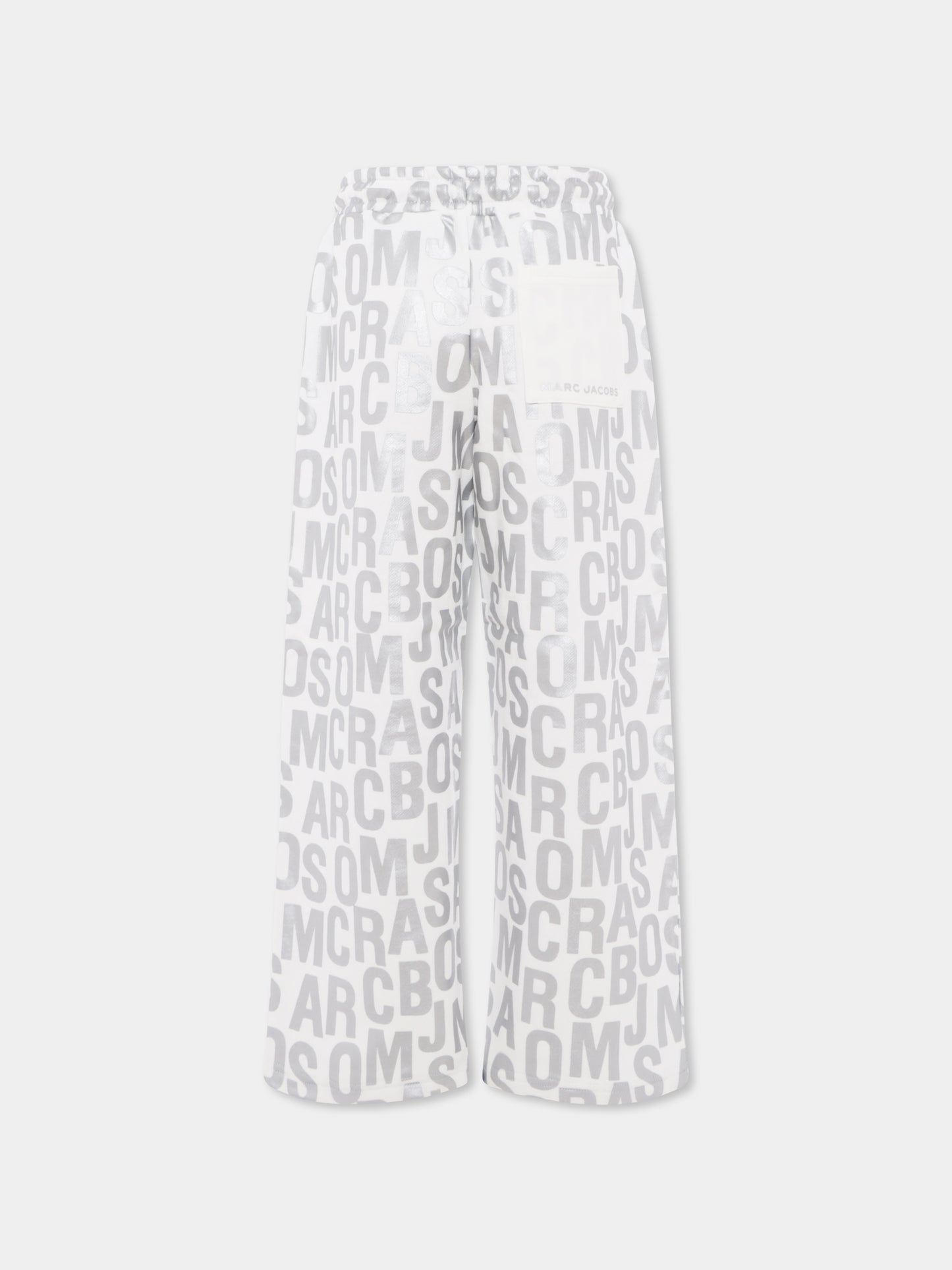 Pantaloni argento per bambina con logo all over,Marc Jacobs,W60225 126