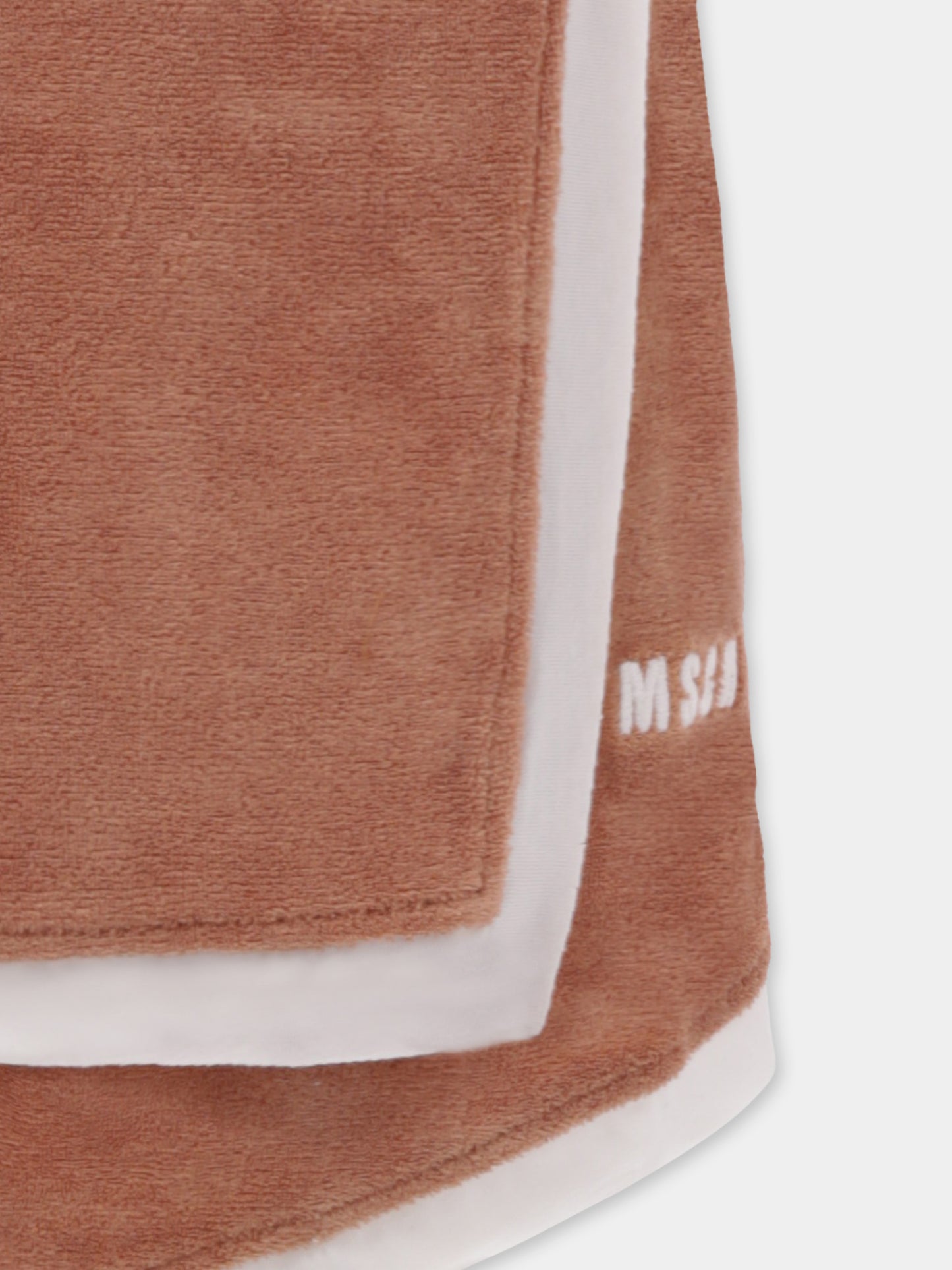 Jupe marron pour fille avec logo