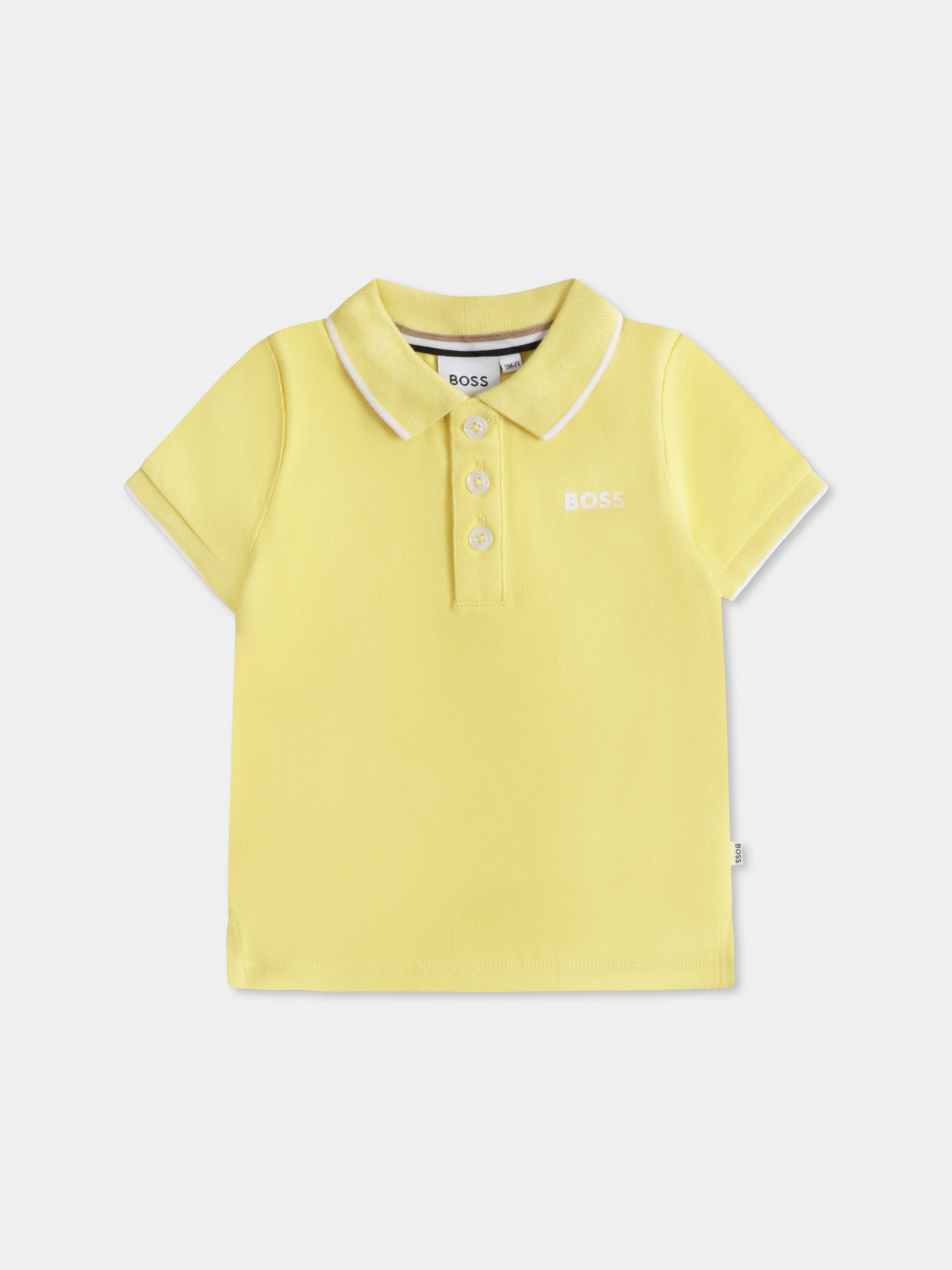 Polo jaune pour bébé garçon avec logo