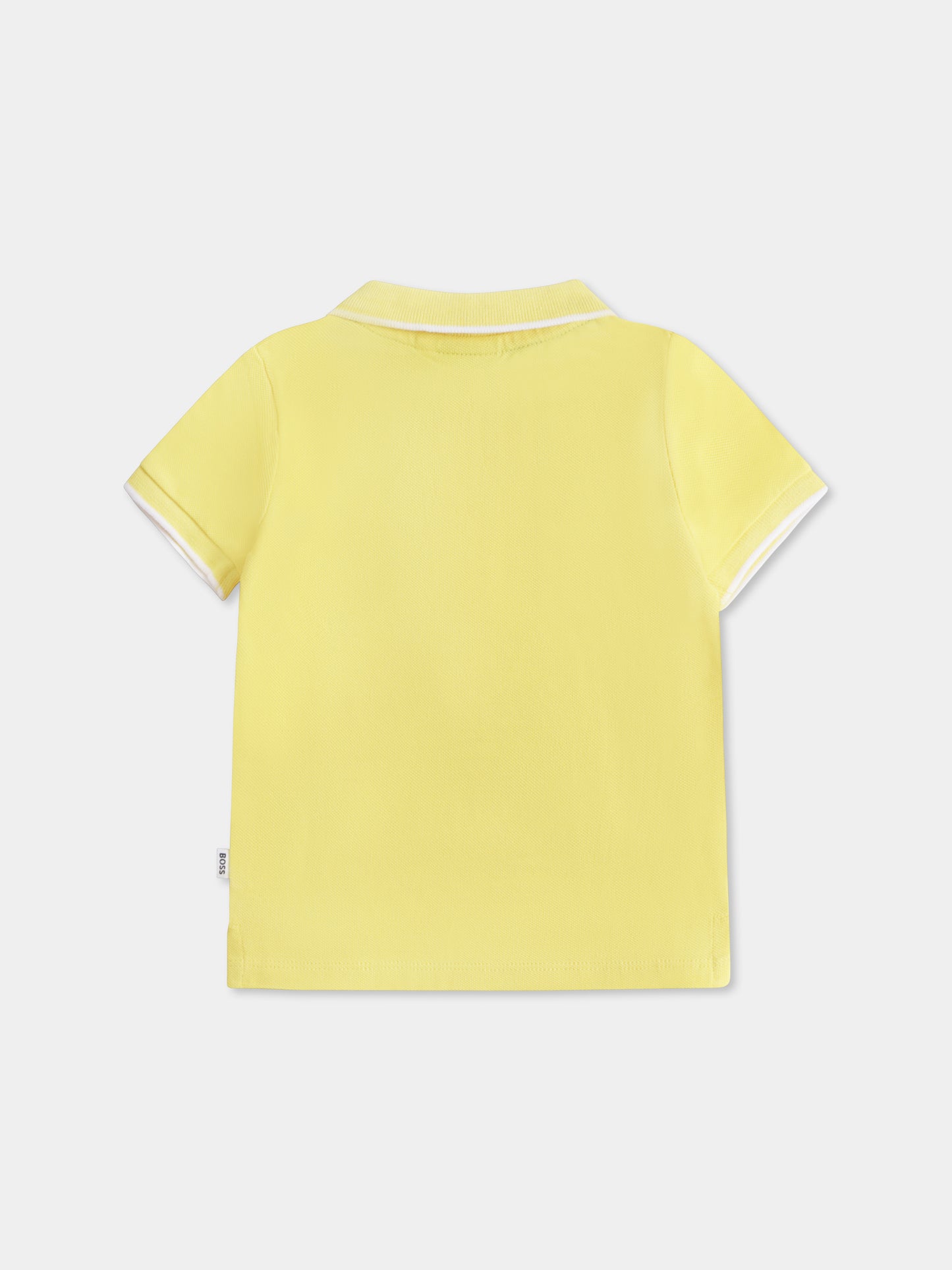 Polo jaune pour bébé garçon avec logo