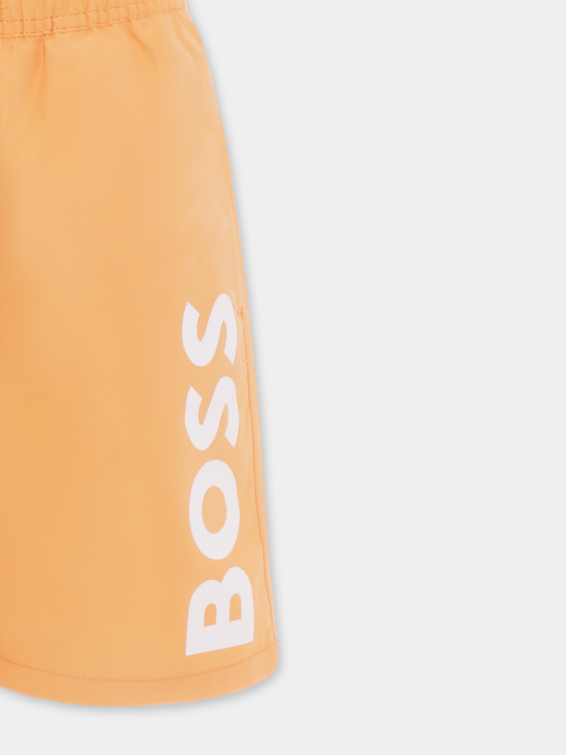 Boxer mare arancione per bambino con logo,Boss,J50662 389