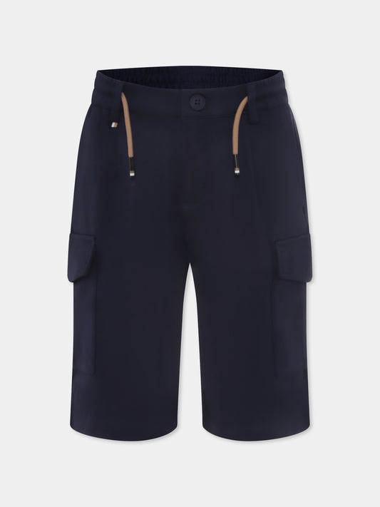 Shorts blu per bambino,Boss,J50681 849