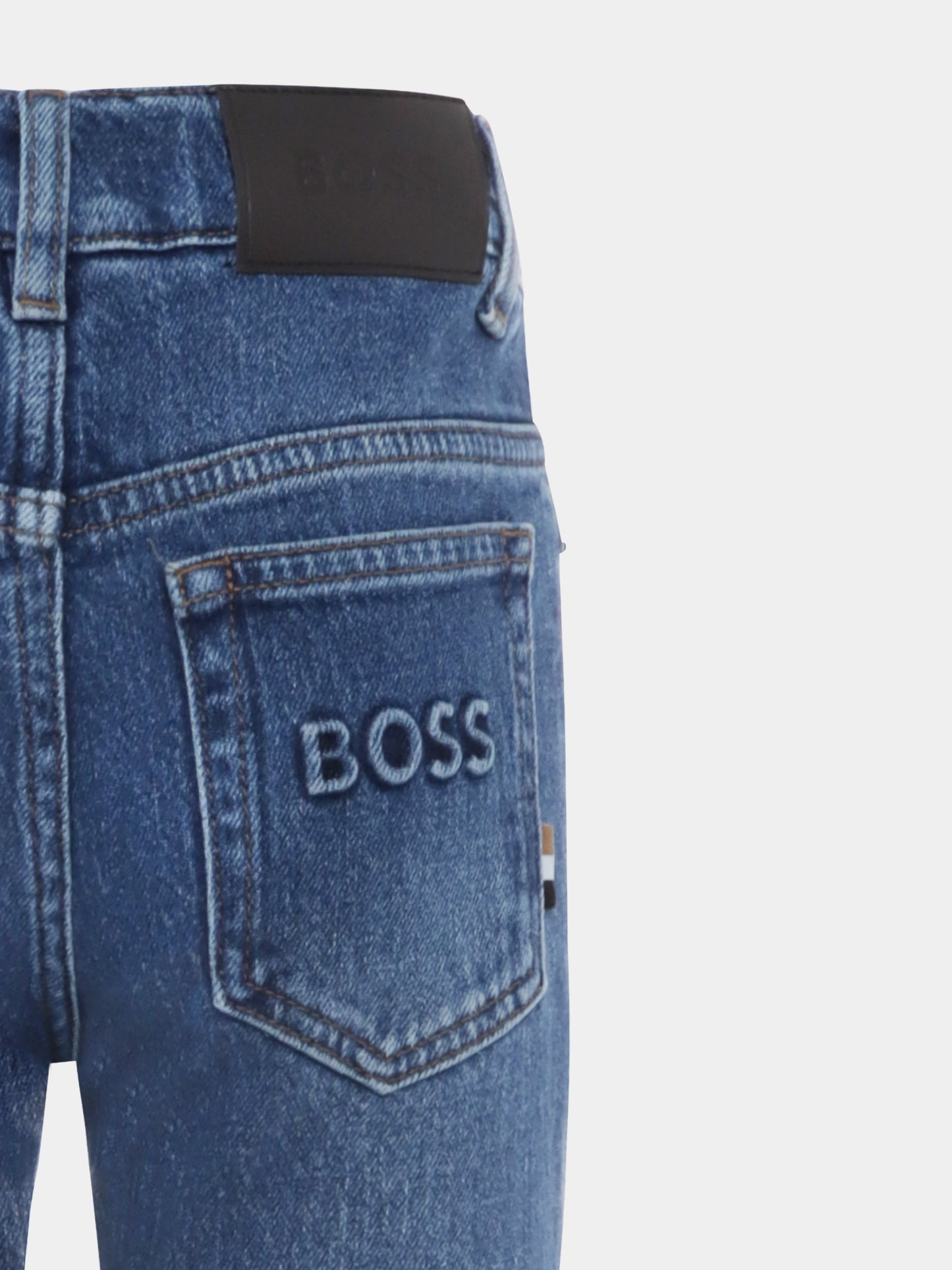 Jeans denim per bambino con logo,Boss,J50687 Z25