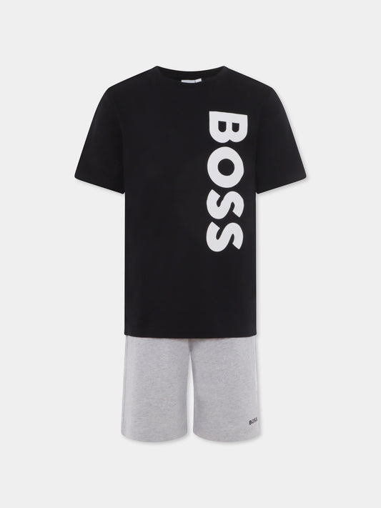 Completo multicolor per bambino con logo,Boss,J50689 09B