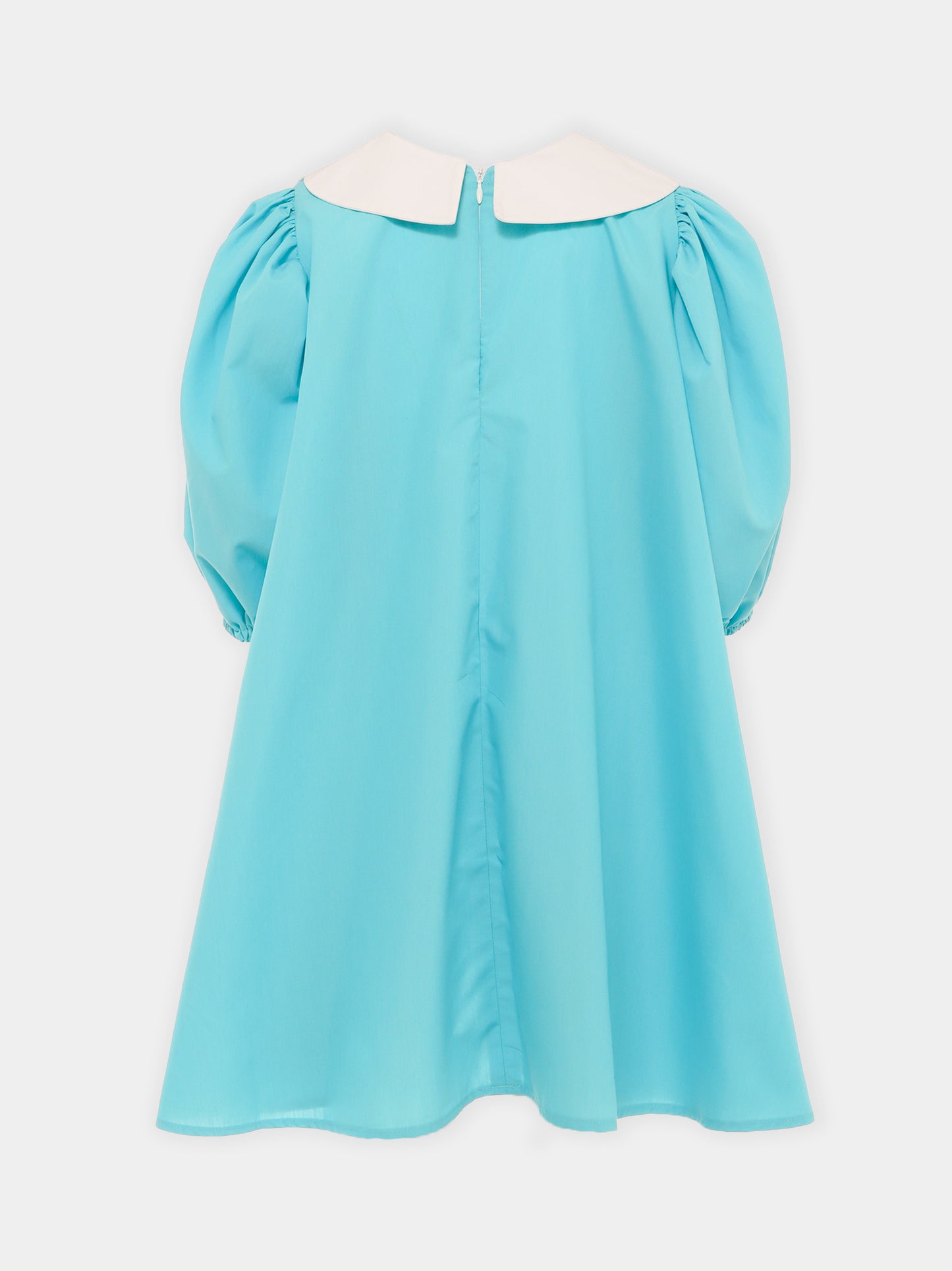 Robe bleue pour fille avec nuages et montgolfière