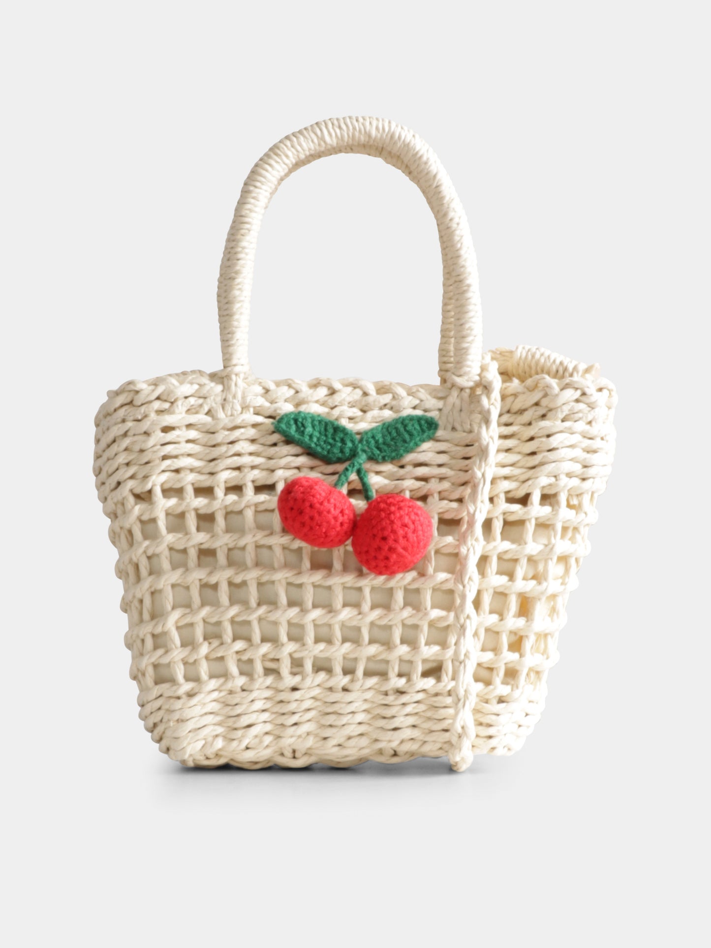 Sac beige pour fille avec cerises