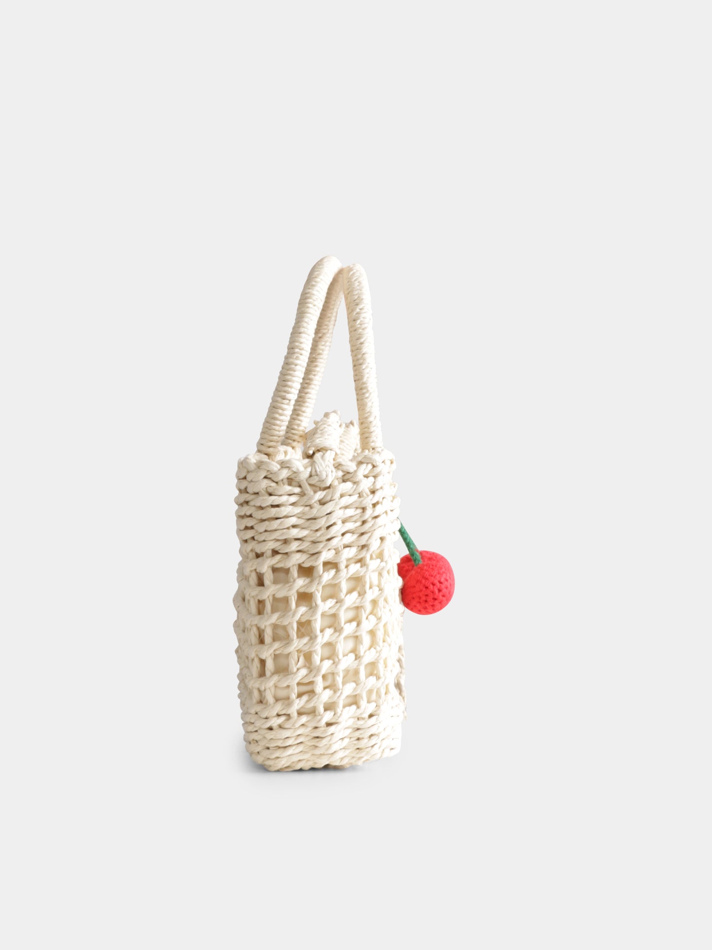 Sac beige pour fille avec cerises