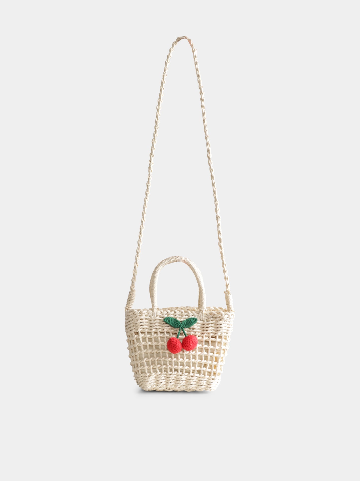 Sac beige pour fille avec cerises