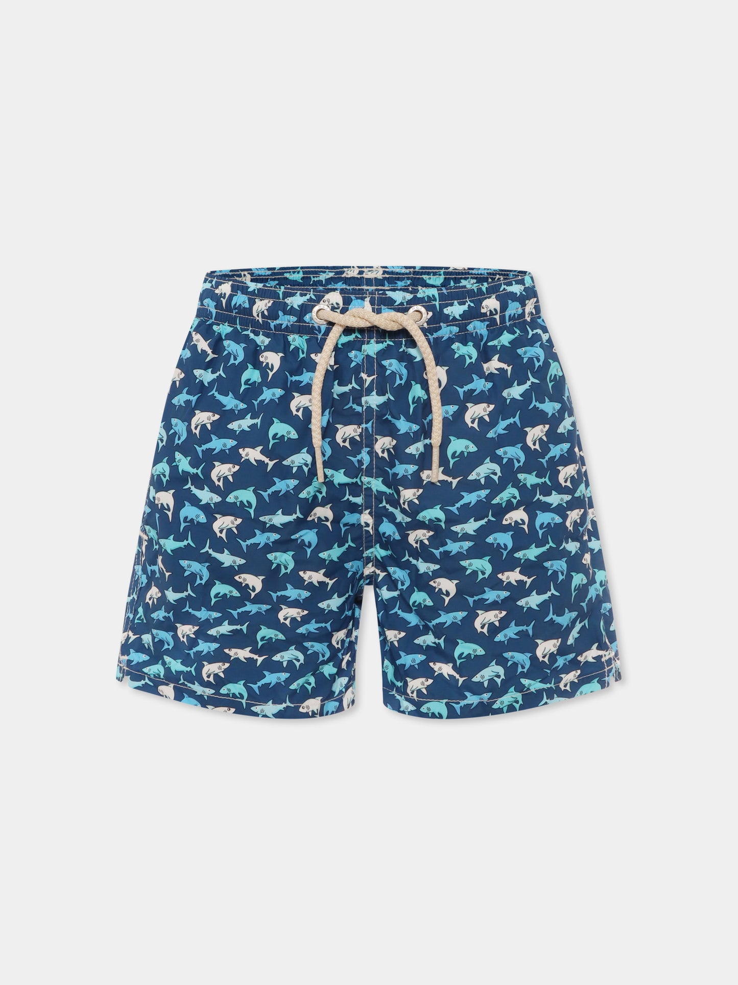 Boxer mare blu per bambino con squalo all over,Mc2 Saint Barth,JEA0004 01818H