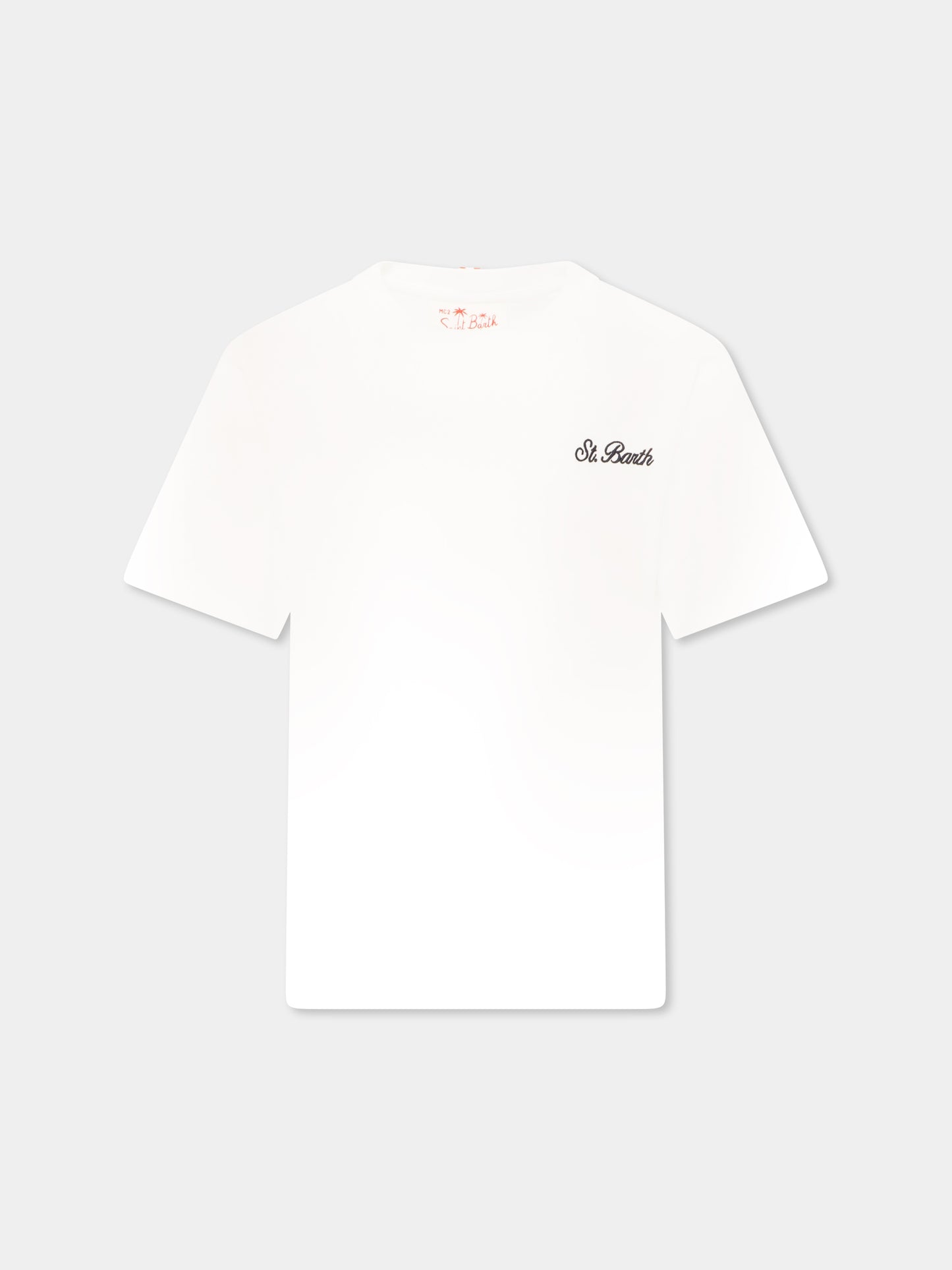 T-shirt blanc pour garçon avec logo