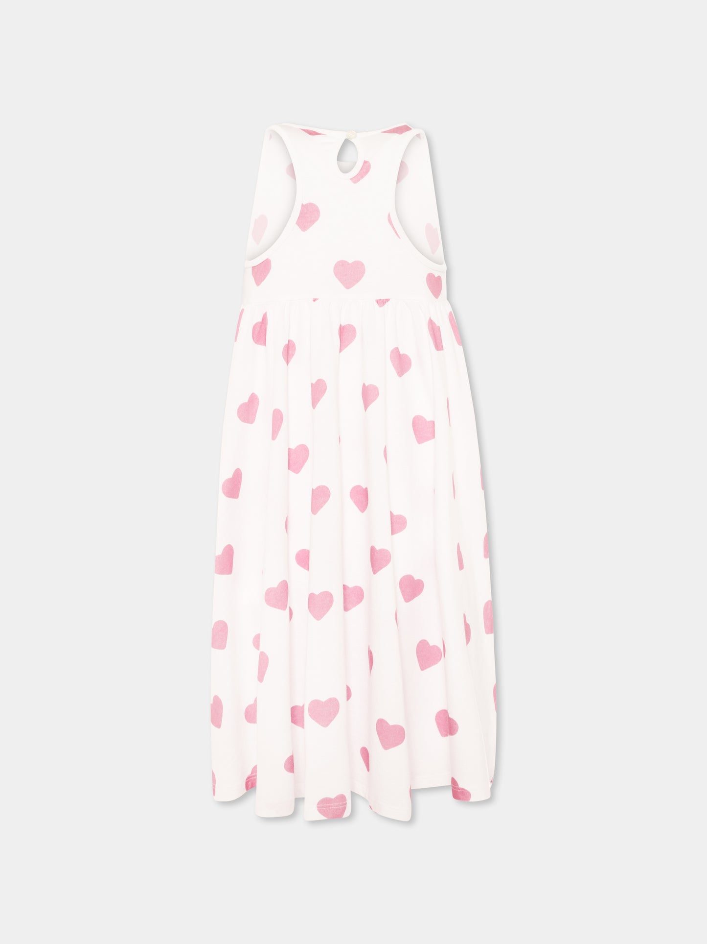 Robe blanche pour fille avec imprimé