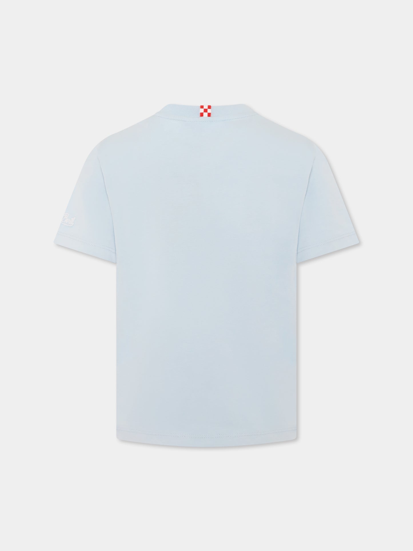 T-shirt bleu clair pour garçon avec homard
