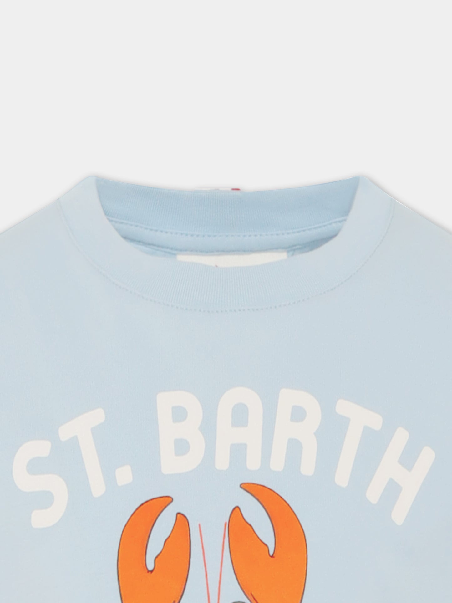 T-shirt bleu clair pour garçon avec homard