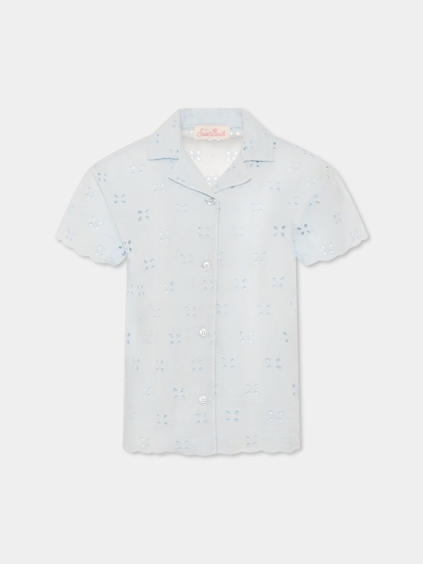 Chemise bleu clair pour fille