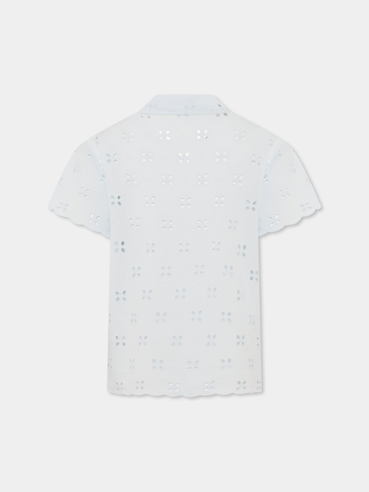 Chemise bleu clair pour fille