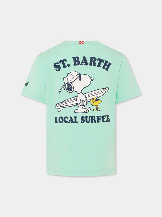 T-shirt vert pour garçon avec Snoopy