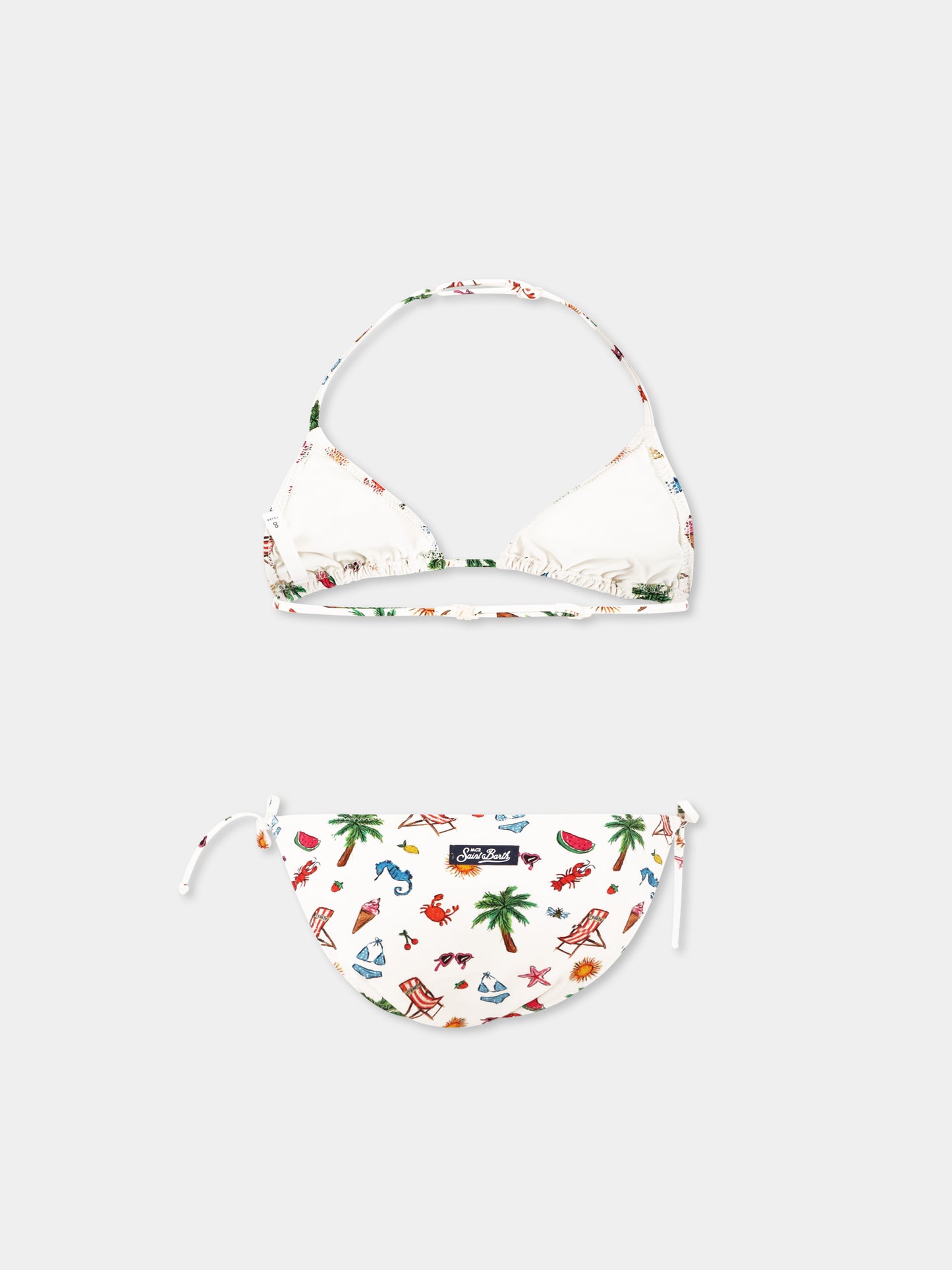 Bikini multicolore pour fille avec imprimé