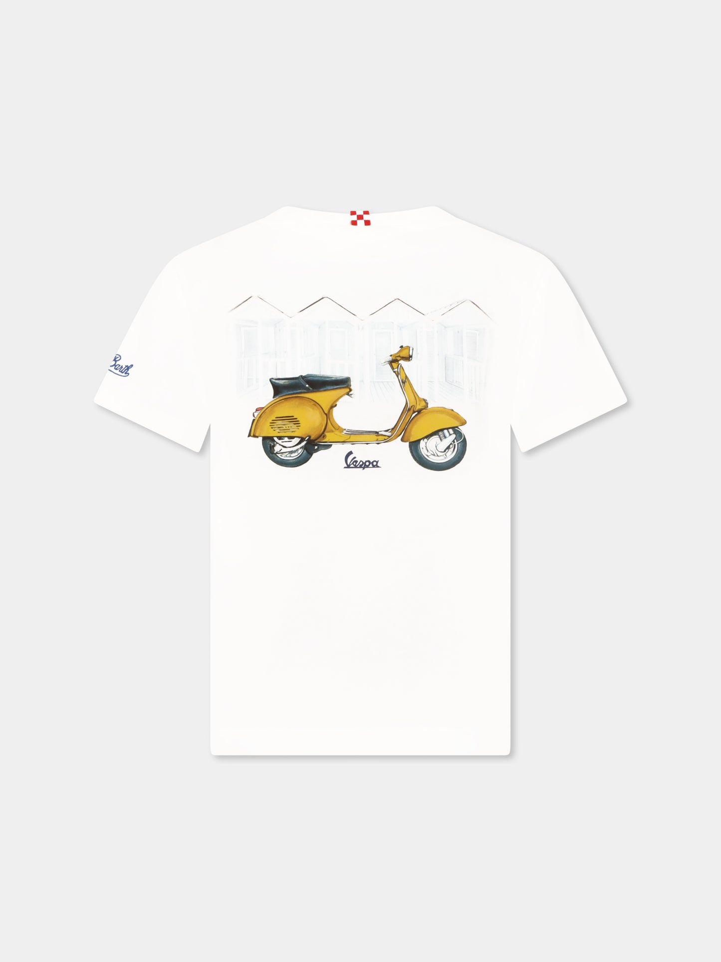 T-shirt blanc pour garçon avec Vespa