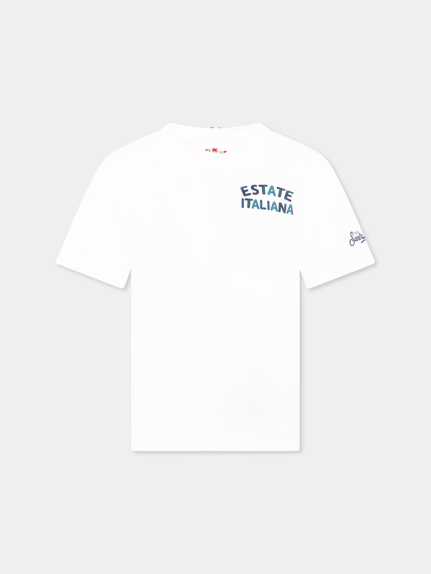 T-shirt blanc pour garçon avec Vespa